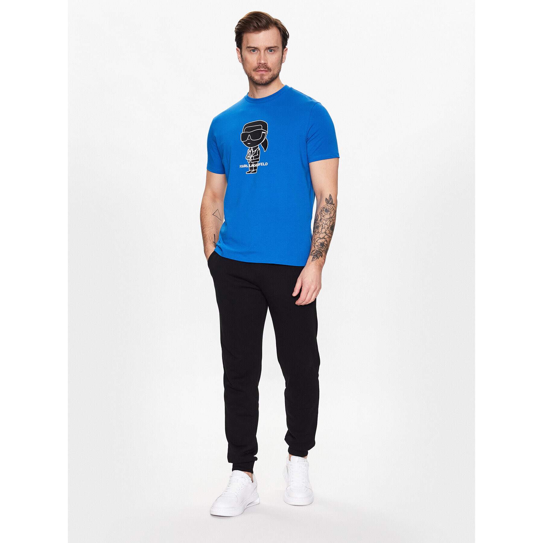 KARL LAGERFELD Тишърт 755086 531221 Син Regular Fit - Pepit.bg