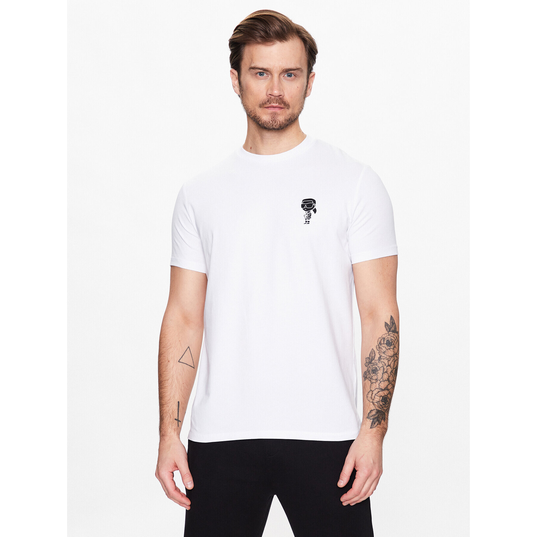 KARL LAGERFELD Тишърт 755090 531221 Бял Regular Fit - Pepit.bg