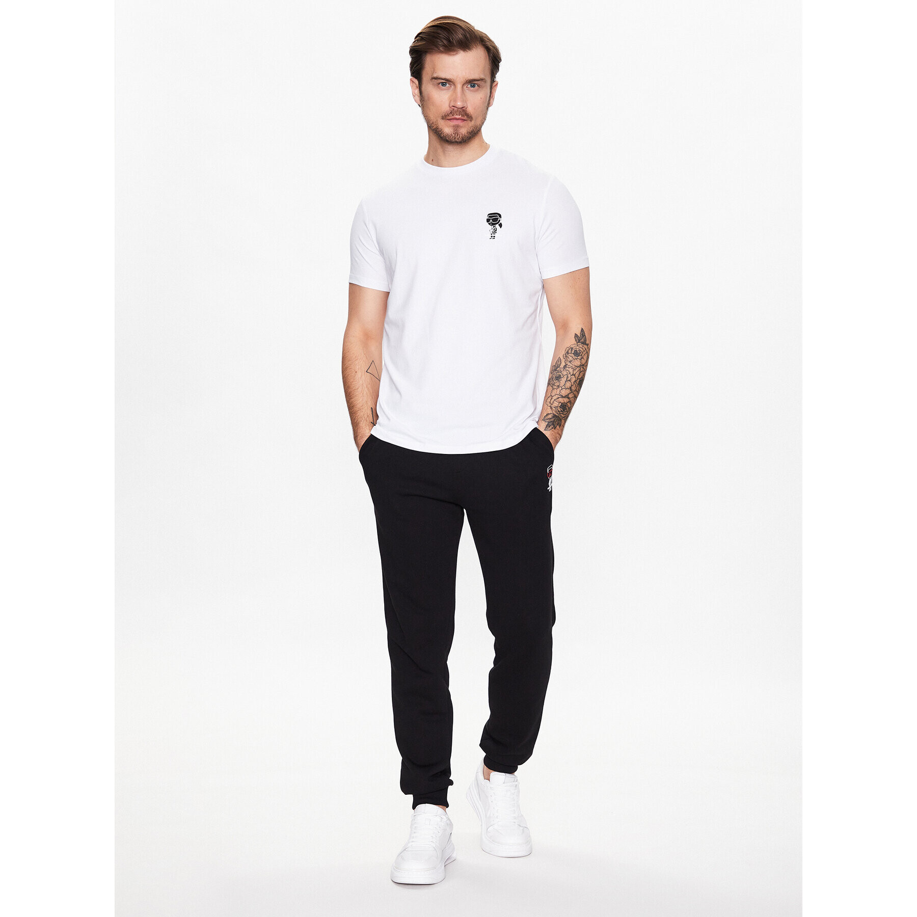 KARL LAGERFELD Тишърт 755090 531221 Бял Regular Fit - Pepit.bg