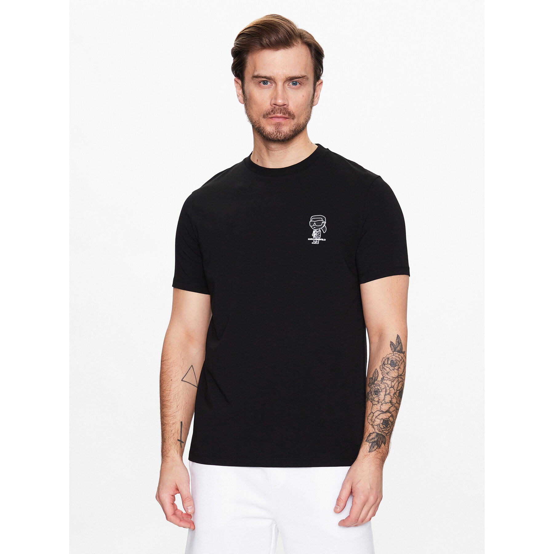 KARL LAGERFELD Тишърт 755090 531221 Черен Regular Fit - Pepit.bg