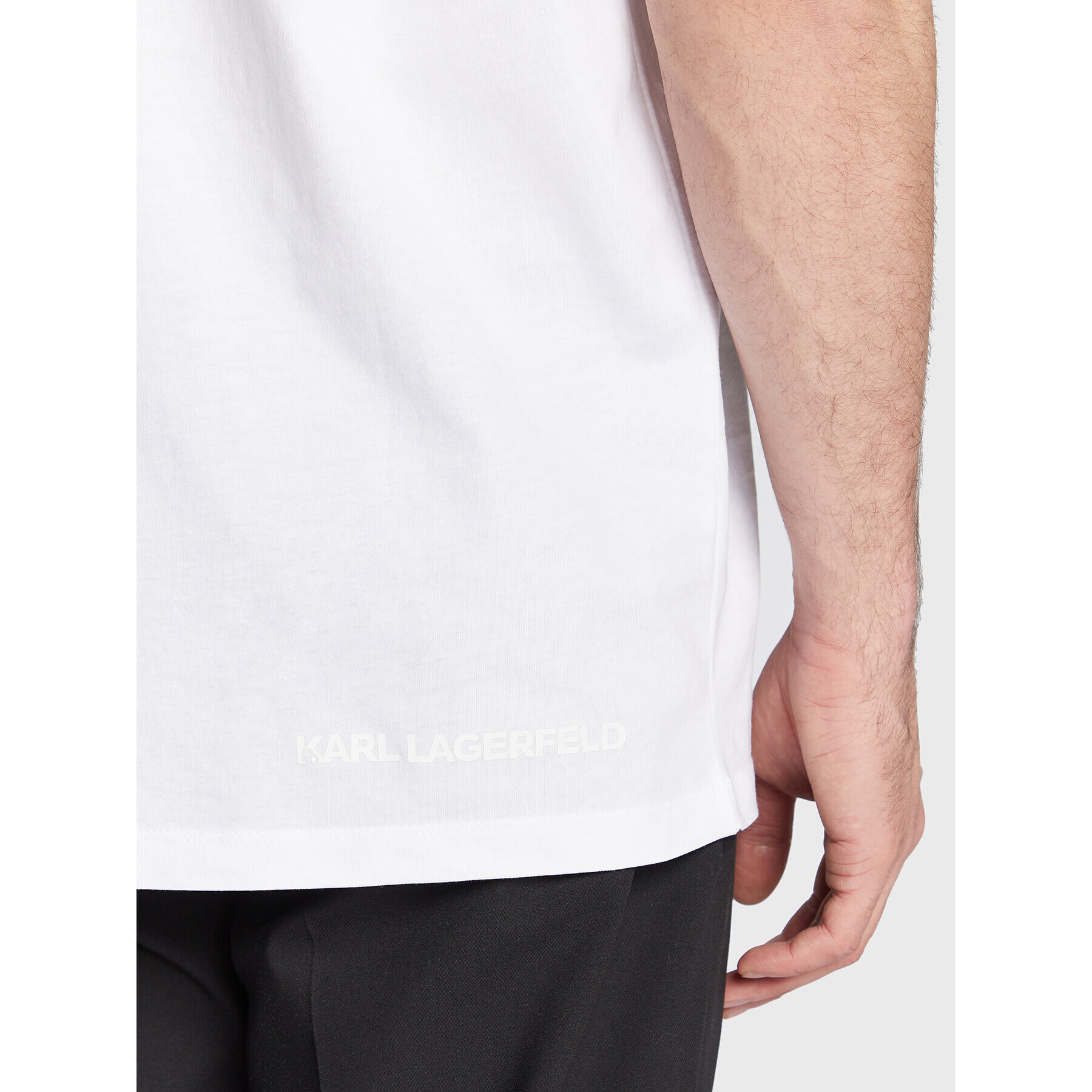 KARL LAGERFELD Тишърт 755241 524224 Бял Regular Fit - Pepit.bg