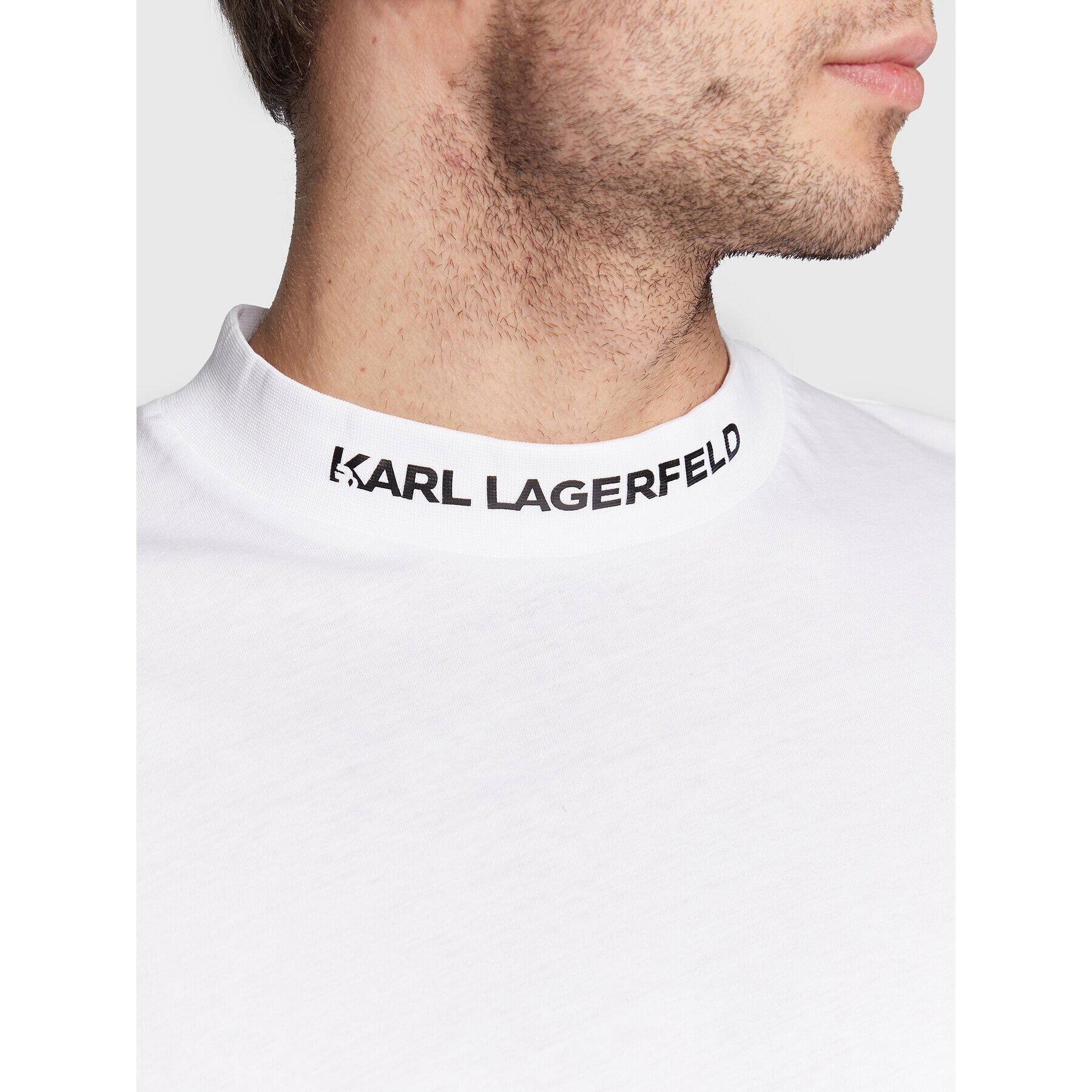 KARL LAGERFELD Тишърт 755241 524224 Бял Regular Fit - Pepit.bg