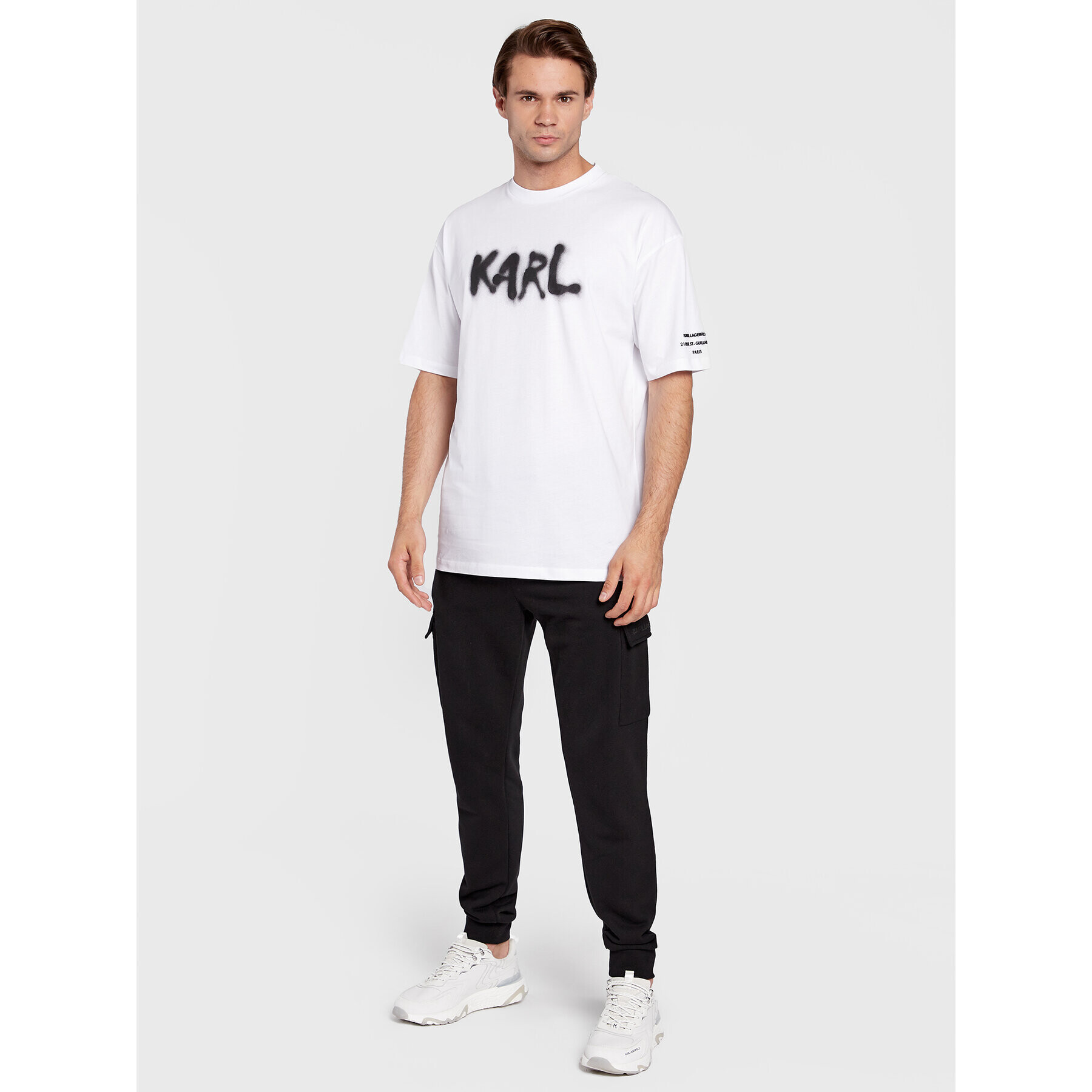 KARL LAGERFELD Тишърт 755244 524224 Бял Regular Fit - Pepit.bg