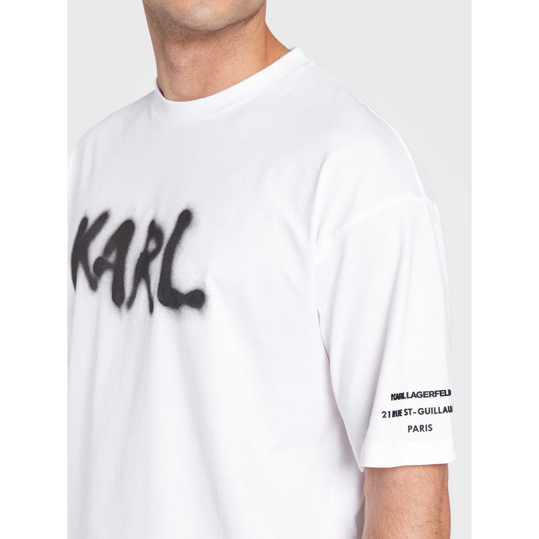 KARL LAGERFELD Тишърт 755244 524224 Бял Regular Fit - Pepit.bg