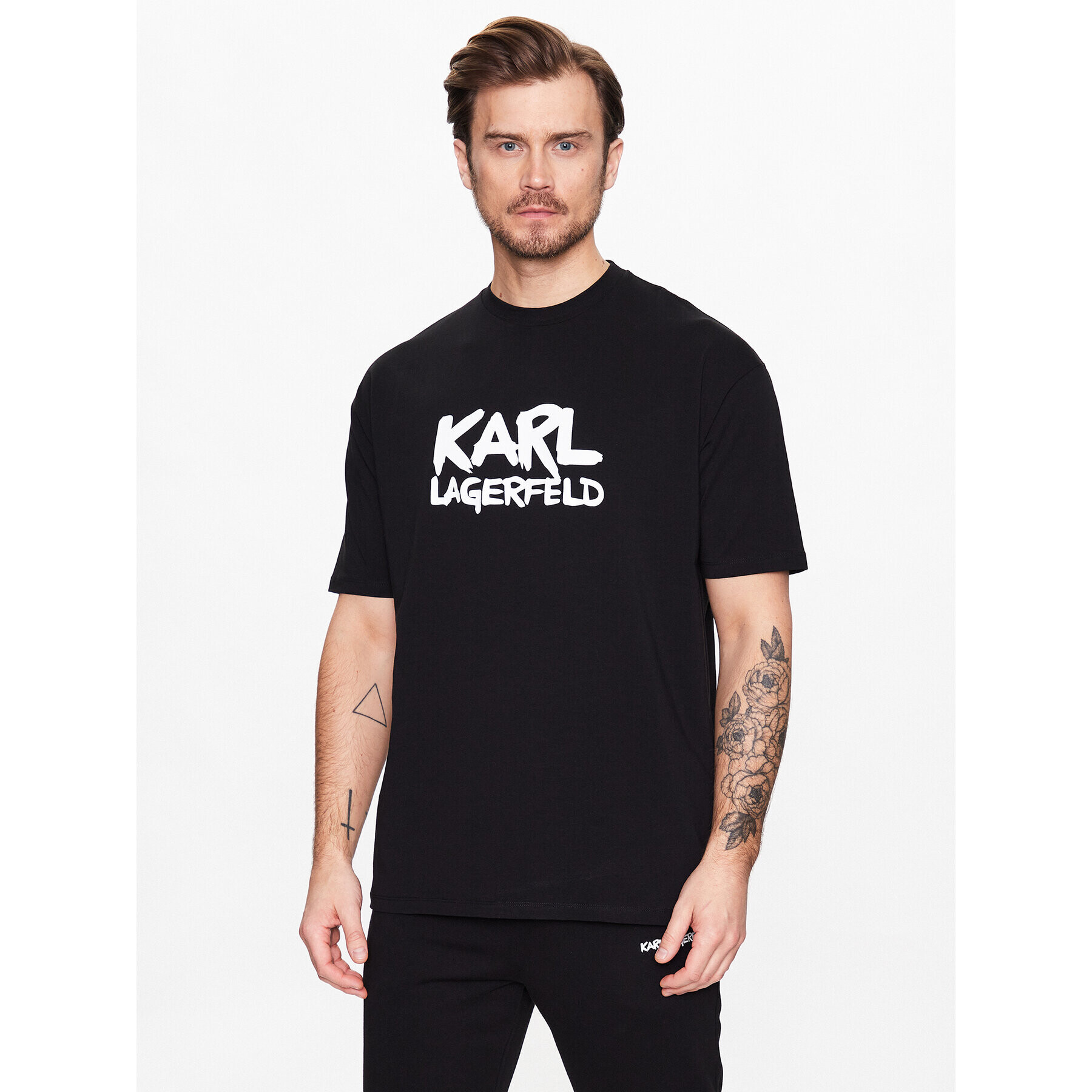KARL LAGERFELD Тишърт 755280 531221 Черен Regular Fit - Pepit.bg