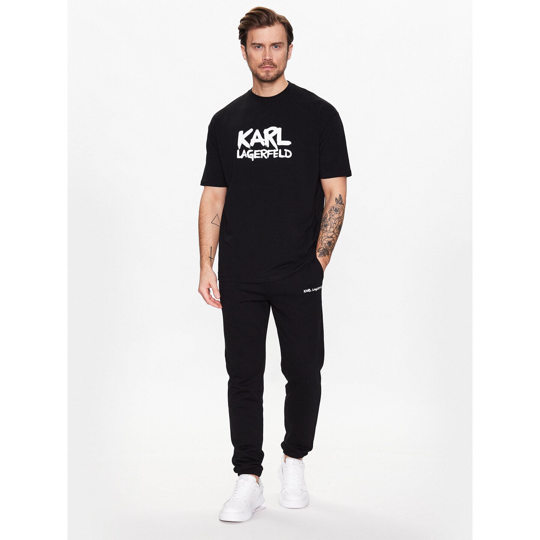 KARL LAGERFELD Тишърт 755280 531221 Черен Regular Fit - Pepit.bg
