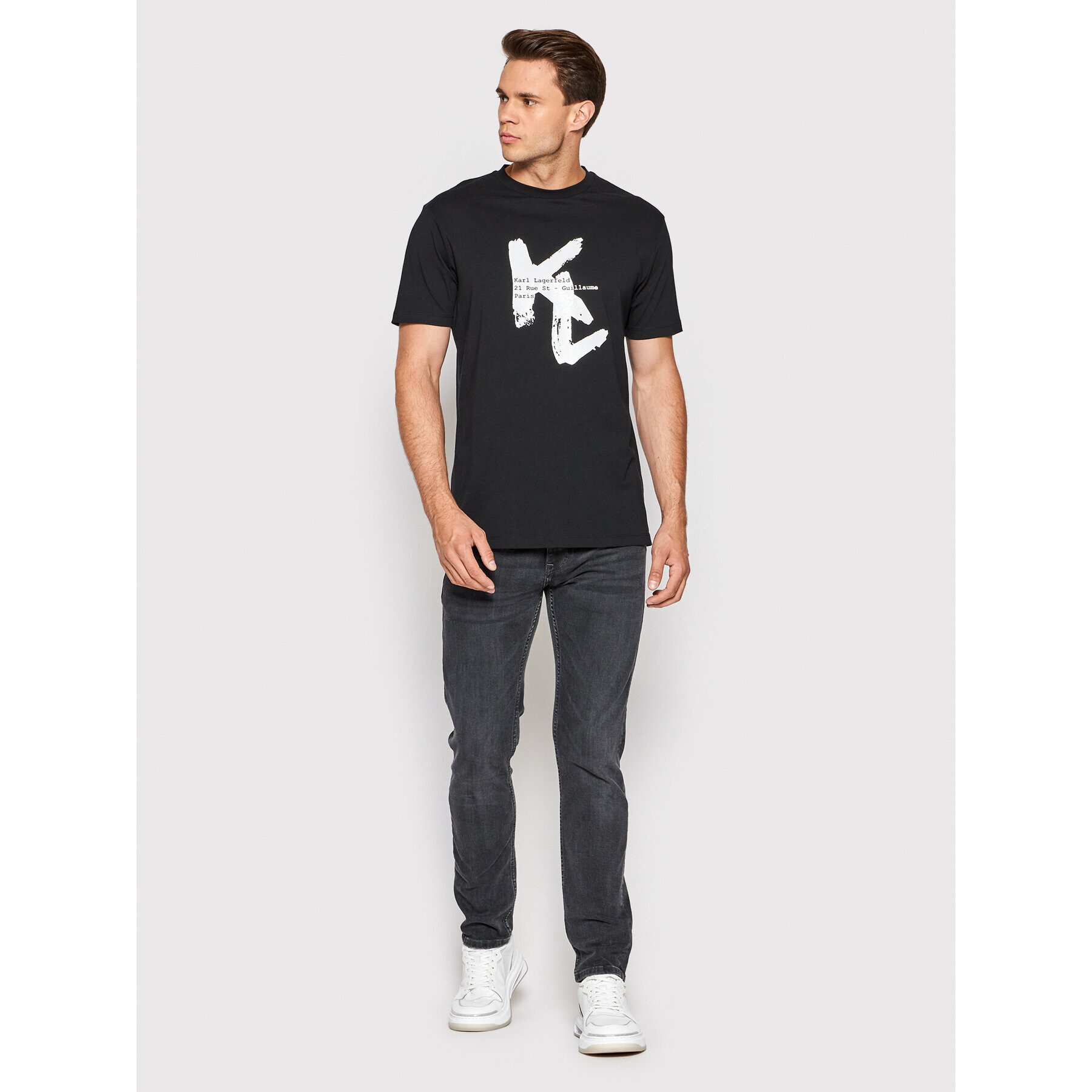 KARL LAGERFELD Тишърт 755400 523224 Черен Regular Fit - Pepit.bg