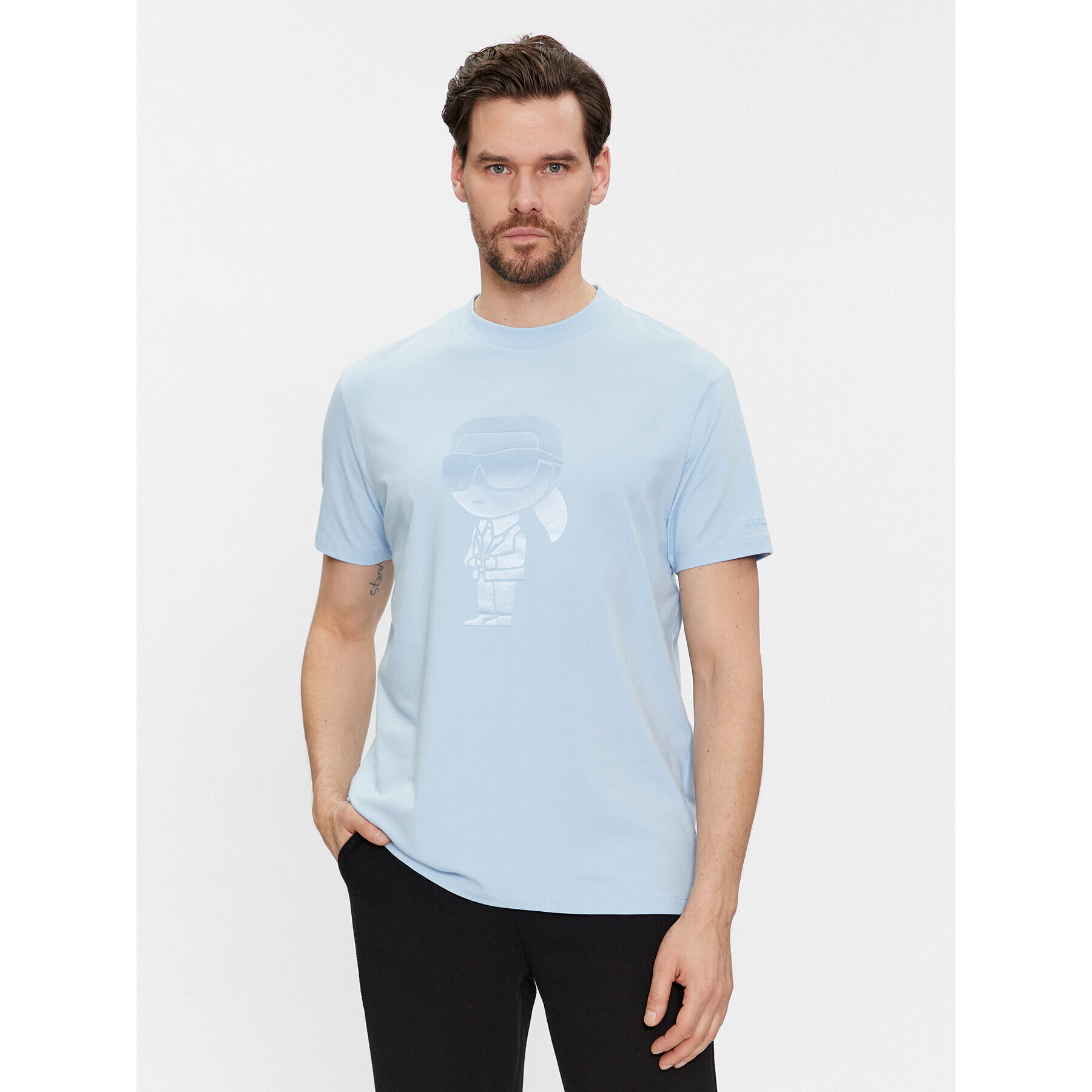 KARL LAGERFELD Тишърт 755400 541221 Син Regular Fit - Pepit.bg