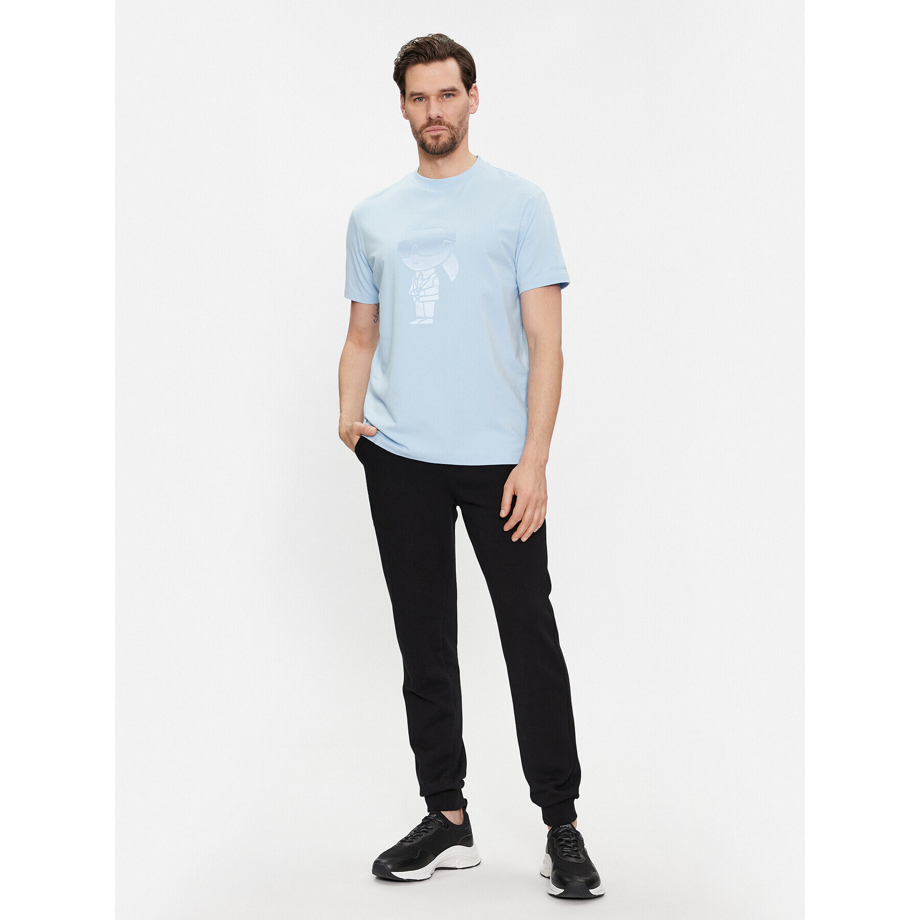 KARL LAGERFELD Тишърт 755400 541221 Син Regular Fit - Pepit.bg