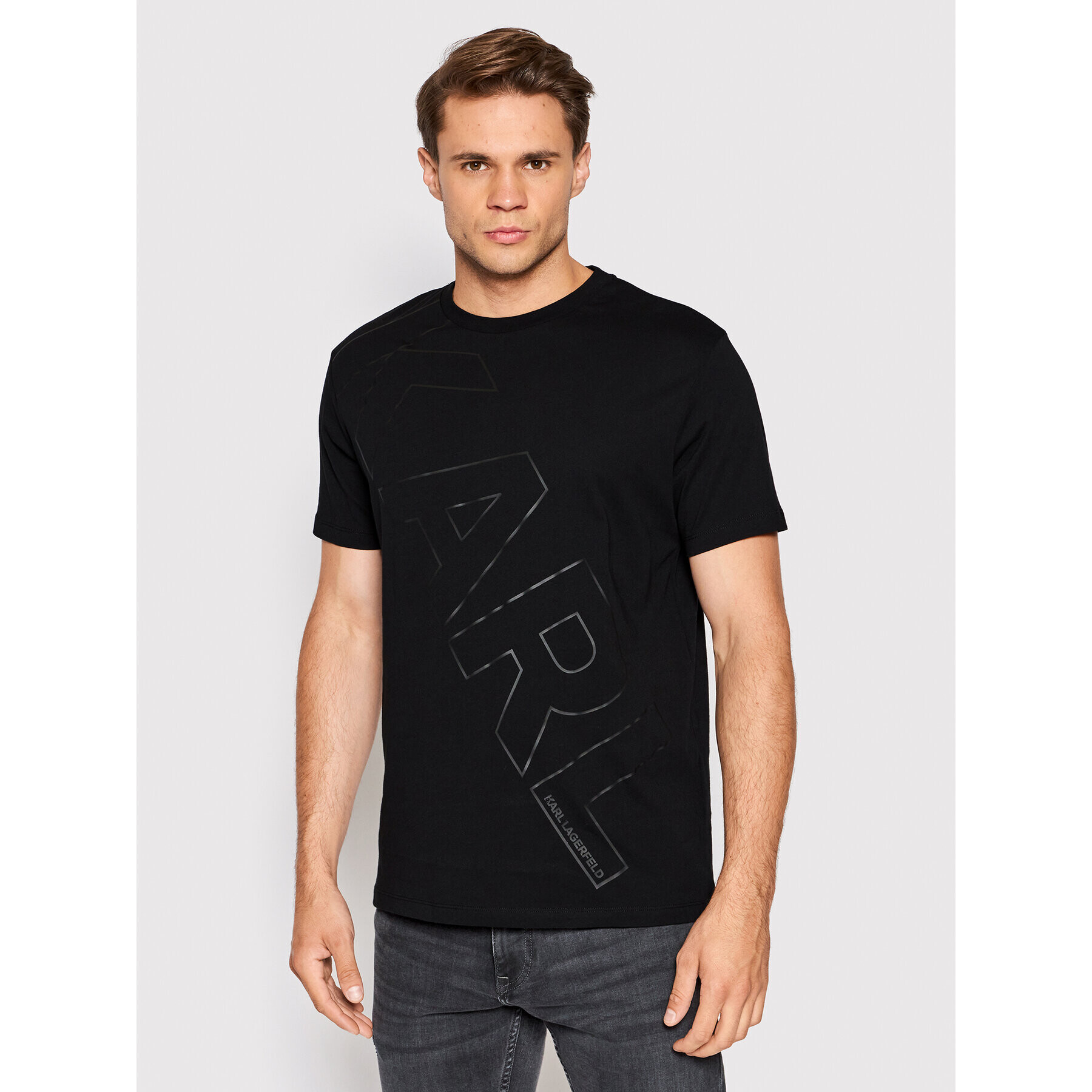 KARL LAGERFELD Тишърт 755401 523224 Черен Regular Fit - Pepit.bg