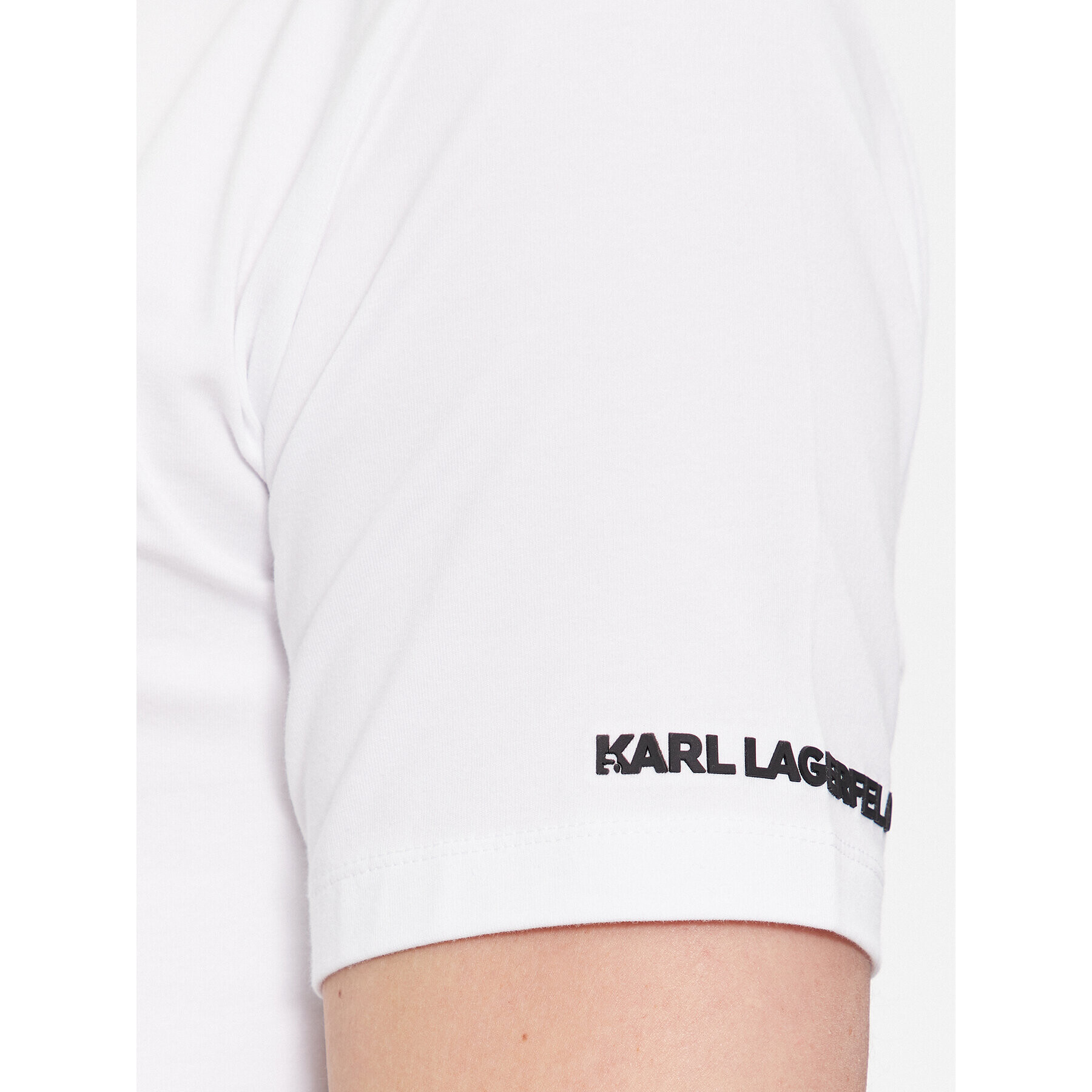 KARL LAGERFELD Тишърт 755401 541221 Бял Regular Fit - Pepit.bg