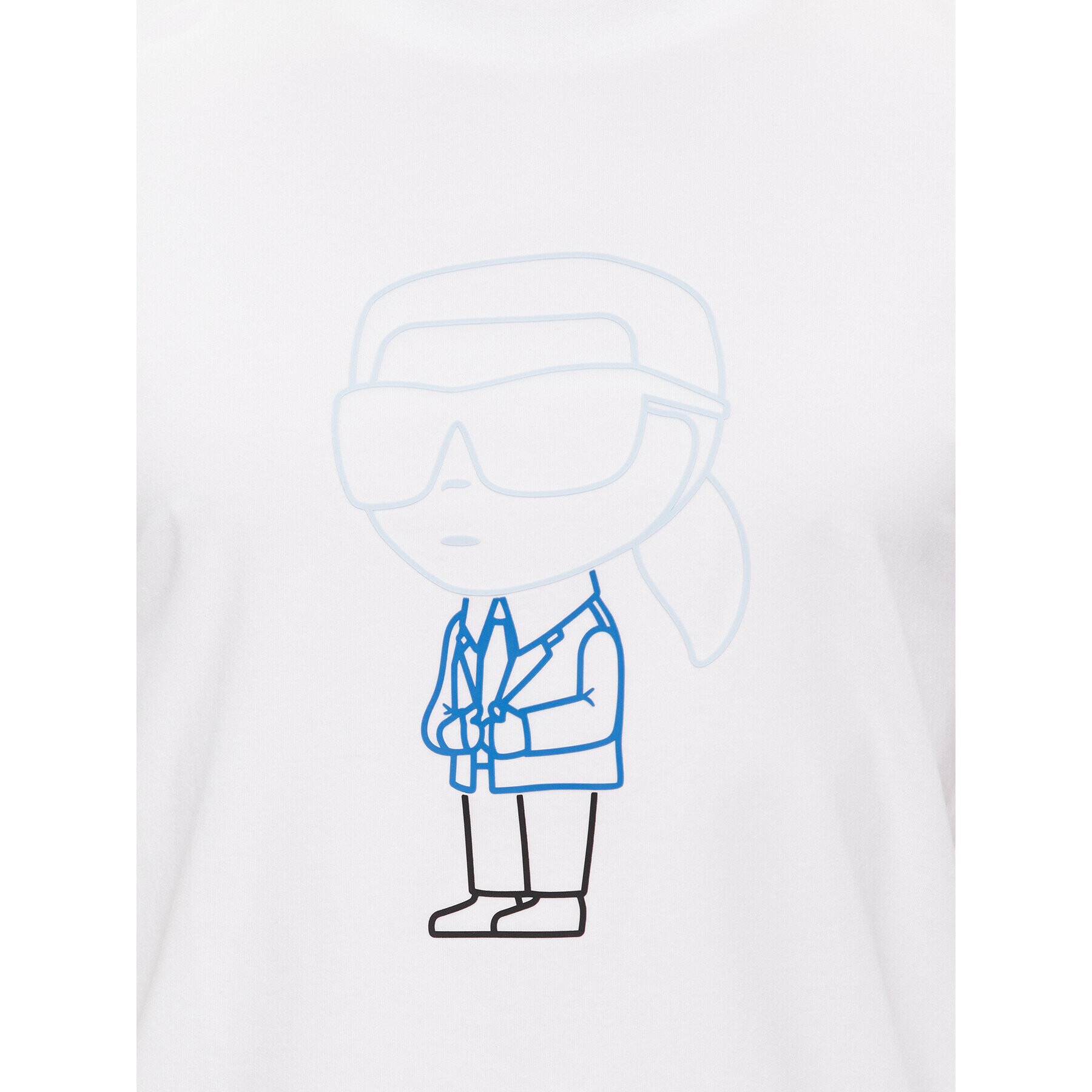 KARL LAGERFELD Тишърт 755401 541221 Бял Regular Fit - Pepit.bg