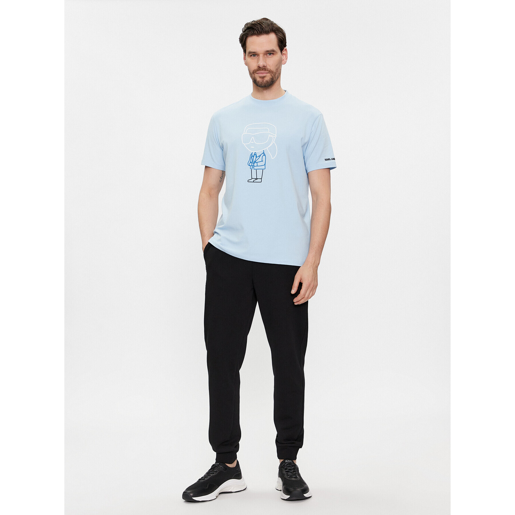 KARL LAGERFELD Тишърт 755401 541221 Син Regular Fit - Pepit.bg