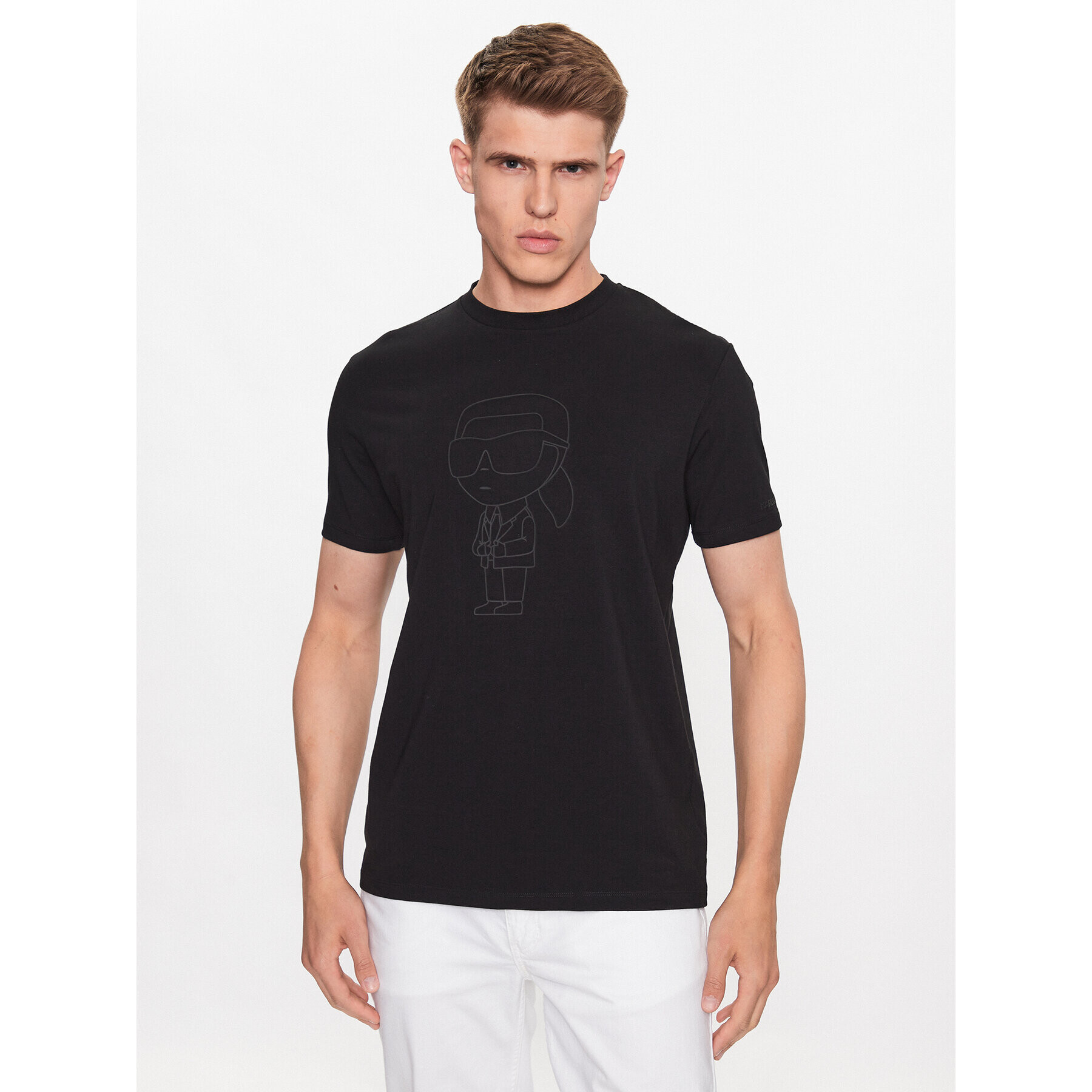 KARL LAGERFELD Тишърт 755402 533221 Черен Regular Fit - Pepit.bg