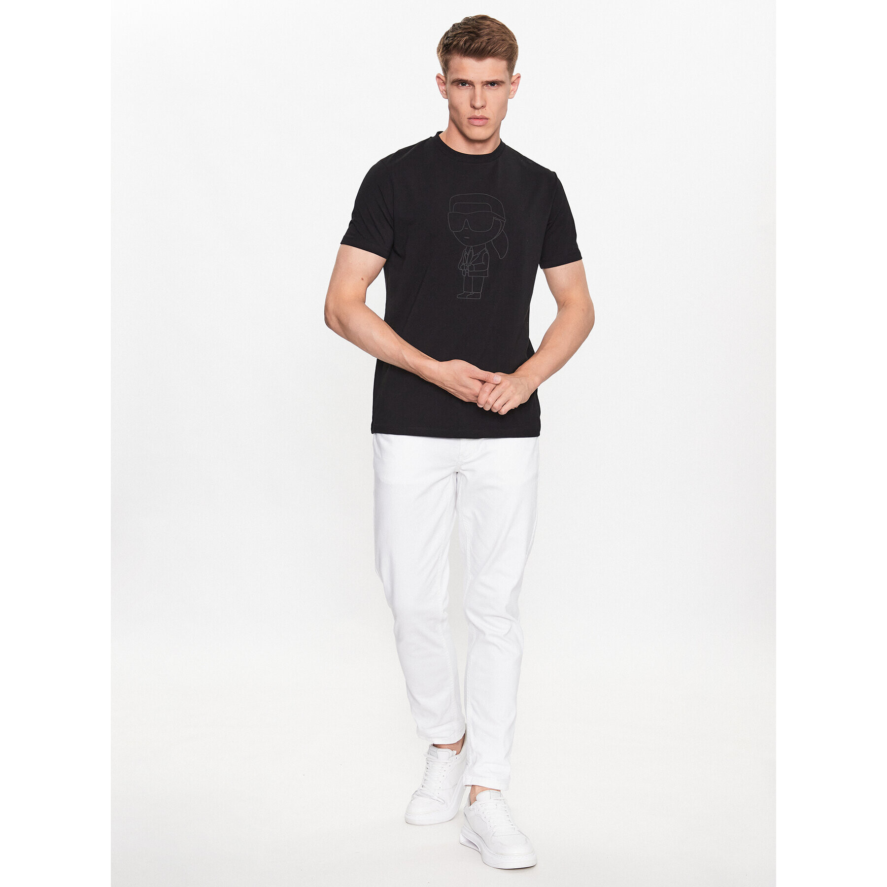 KARL LAGERFELD Тишърт 755402 533221 Черен Regular Fit - Pepit.bg