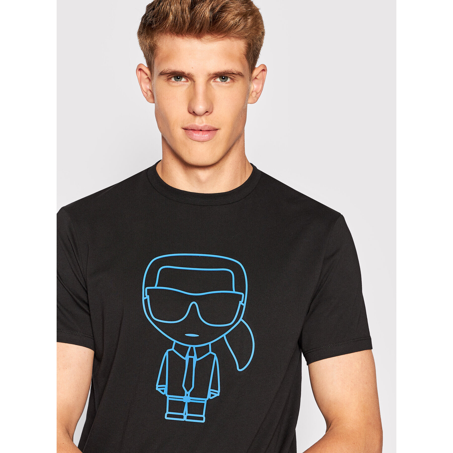 KARL LAGERFELD Тишърт 755403 523224 Черен Regular Fit - Pepit.bg