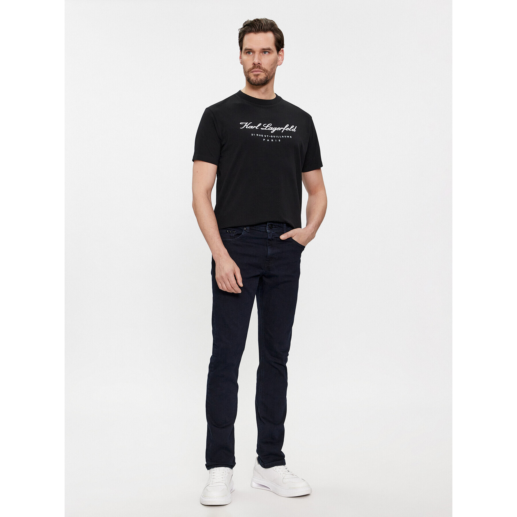 KARL LAGERFELD Тишърт 755403 541221 Черен Regular Fit - Pepit.bg