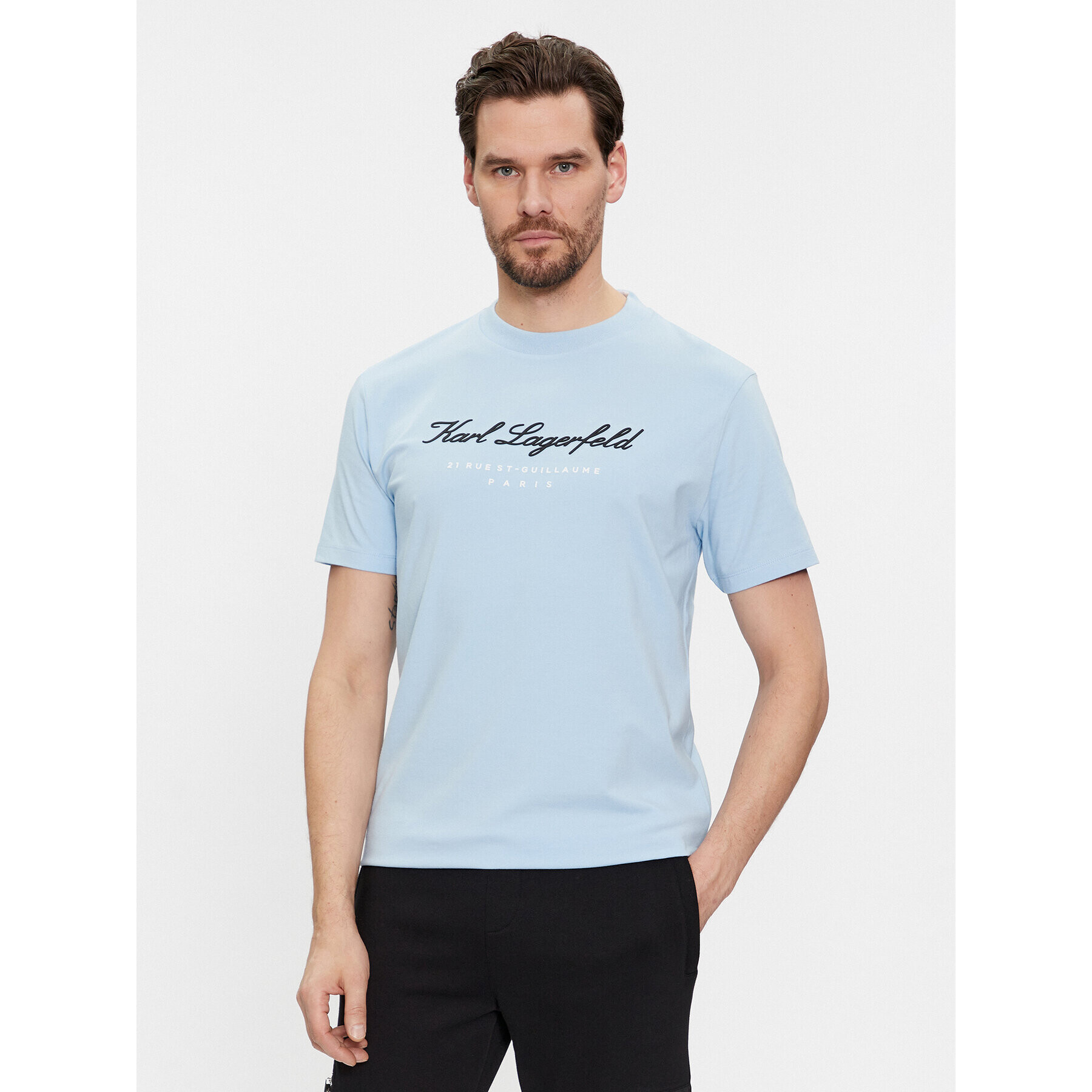 KARL LAGERFELD Тишърт 755403 541221 Син Regular Fit - Pepit.bg