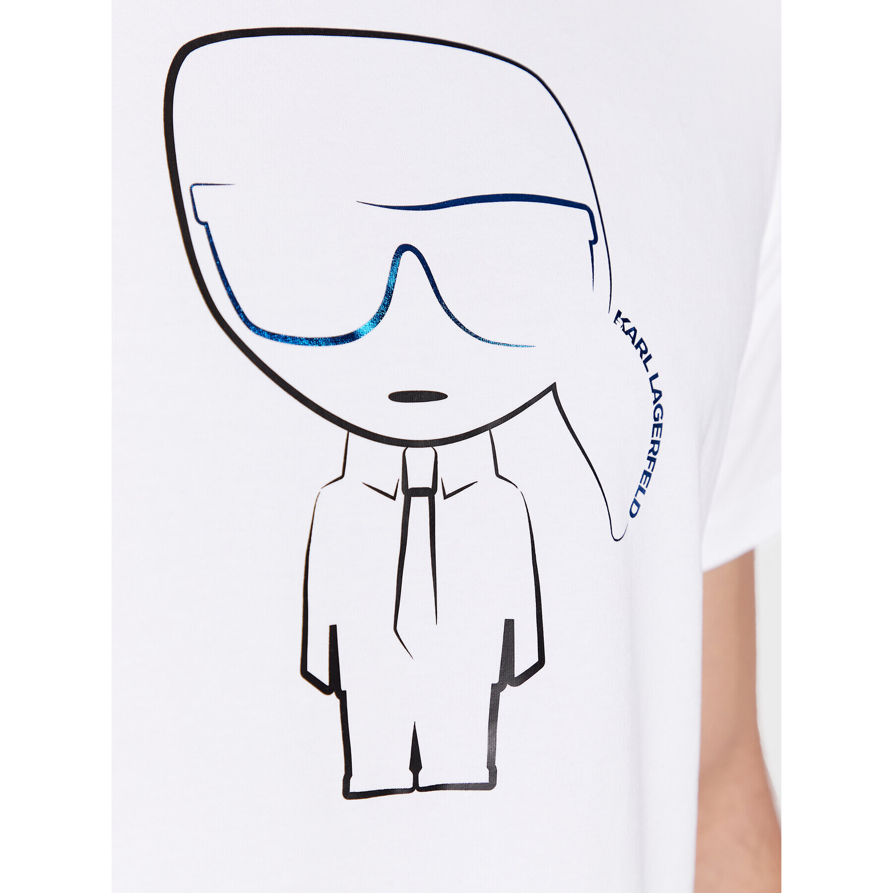 KARL LAGERFELD Тишърт 755421 524221 Бял Regular Fit - Pepit.bg