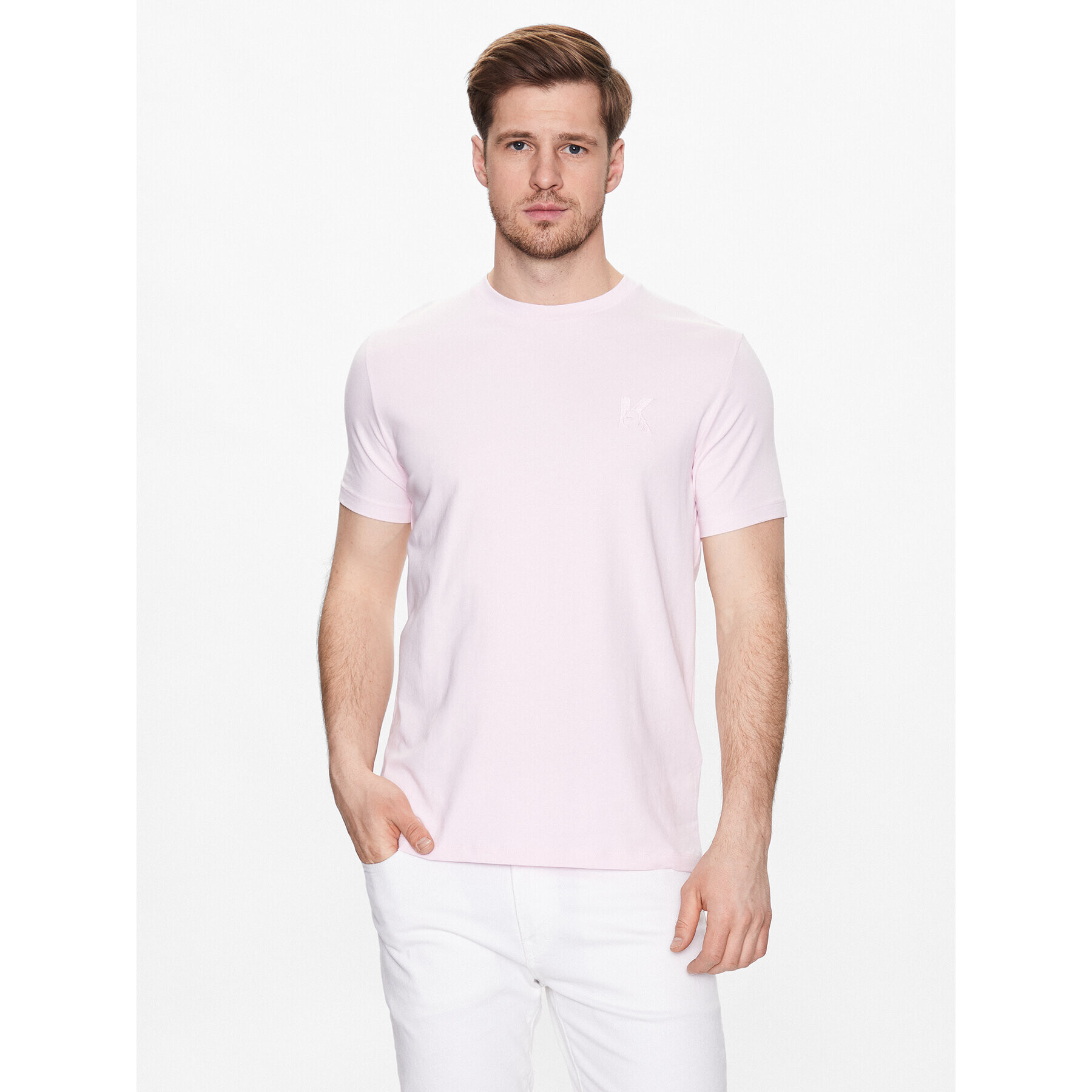 KARL LAGERFELD Тишърт 755890 532221 Розов Regular Fit - Pepit.bg