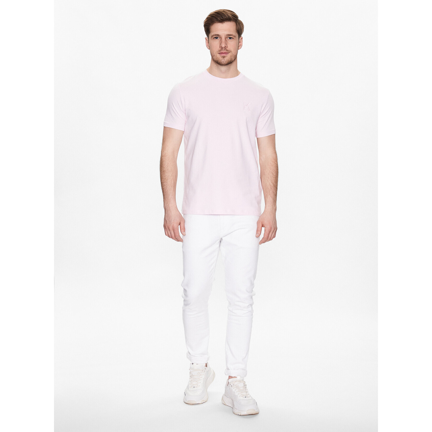 KARL LAGERFELD Тишърт 755890 532221 Розов Regular Fit - Pepit.bg