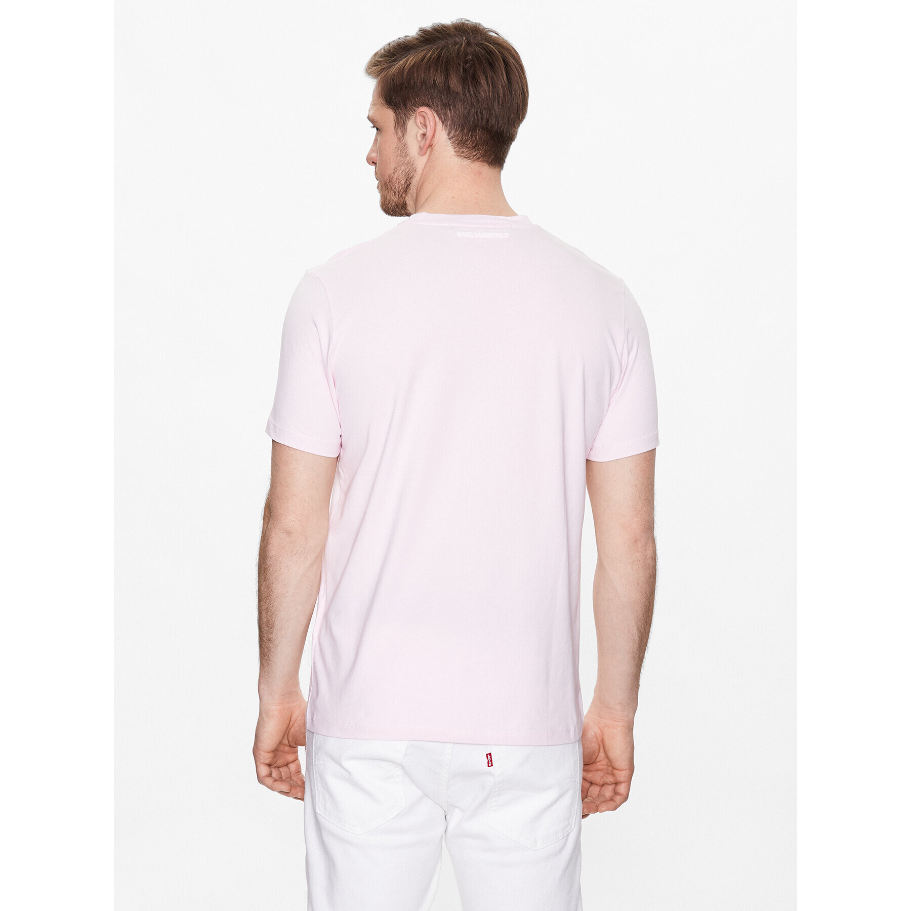 KARL LAGERFELD Тишърт 755890 532221 Розов Regular Fit - Pepit.bg