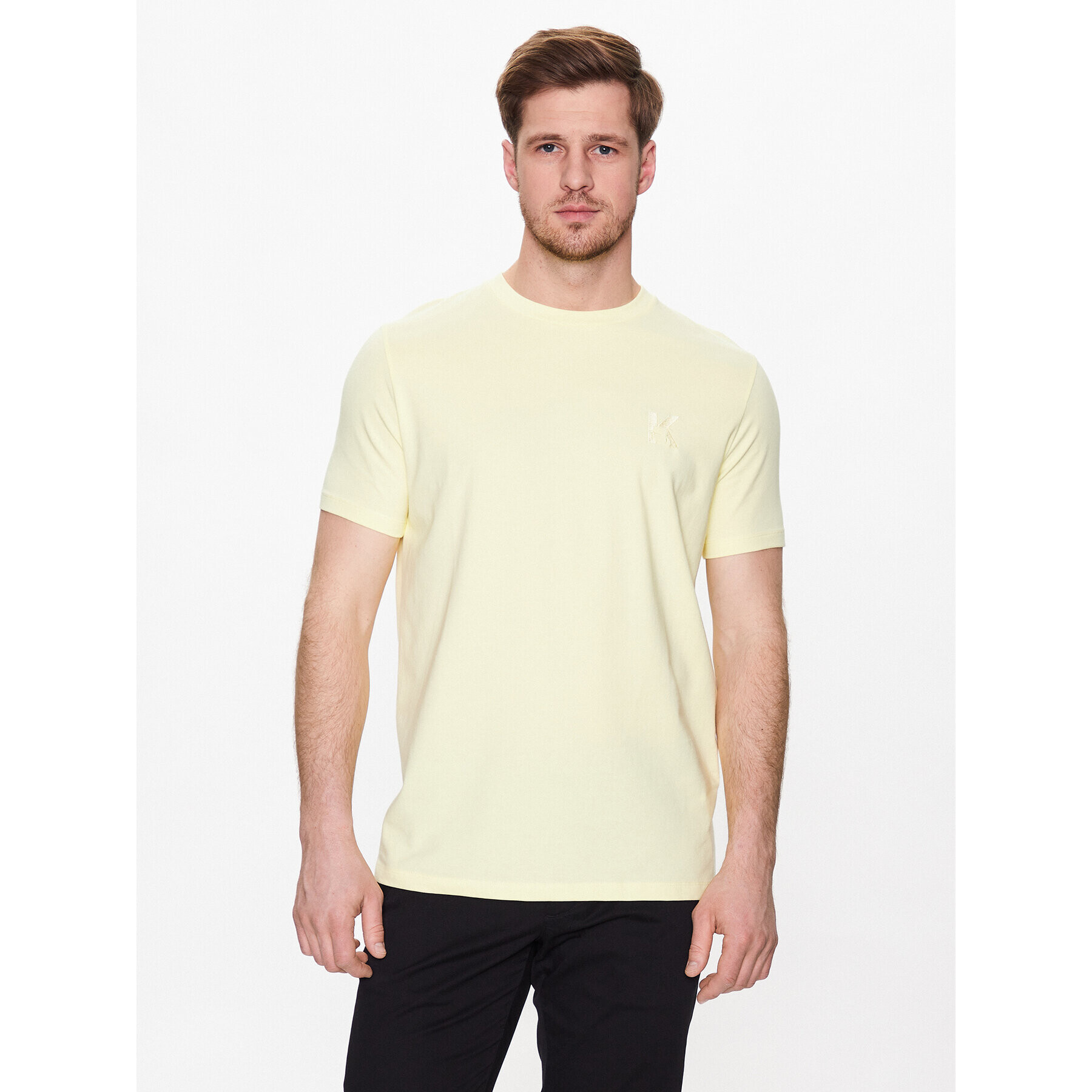 KARL LAGERFELD Тишърт 755890 532221 Жълт Regular Fit - Pepit.bg