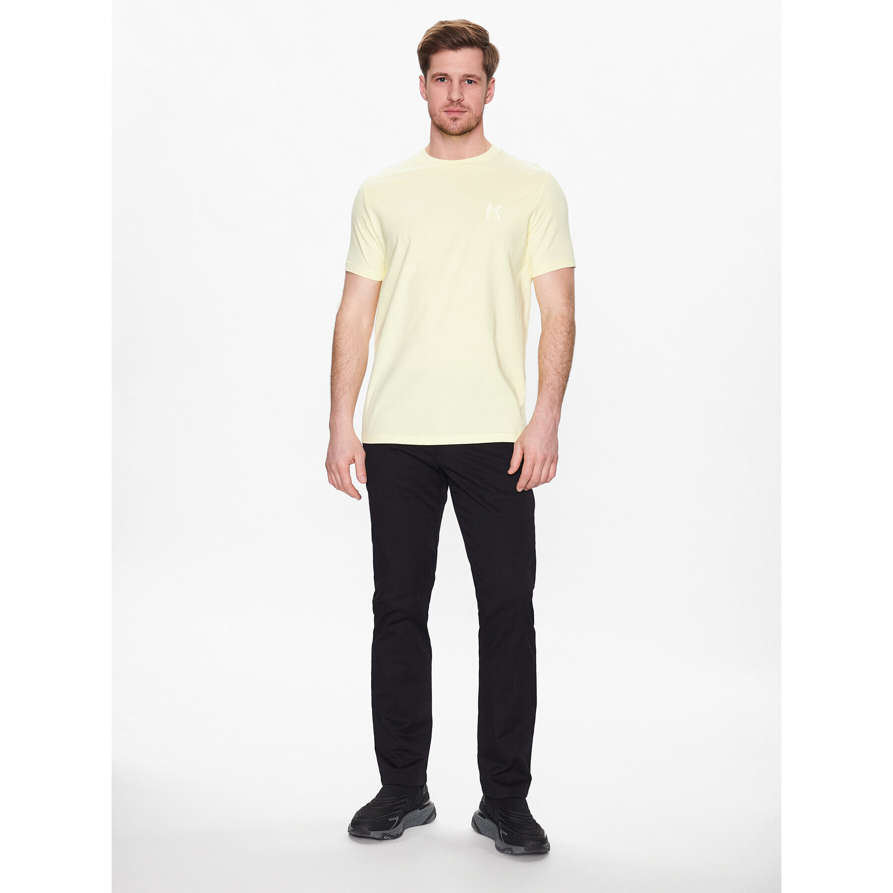KARL LAGERFELD Тишърт 755890 532221 Жълт Regular Fit - Pepit.bg