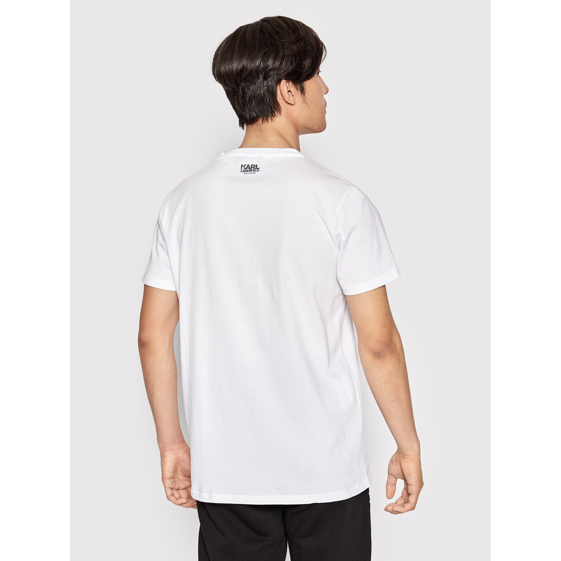 KARL LAGERFELD Тишърт Classic KL22MTS01 Бял Regular Fit - Pepit.bg