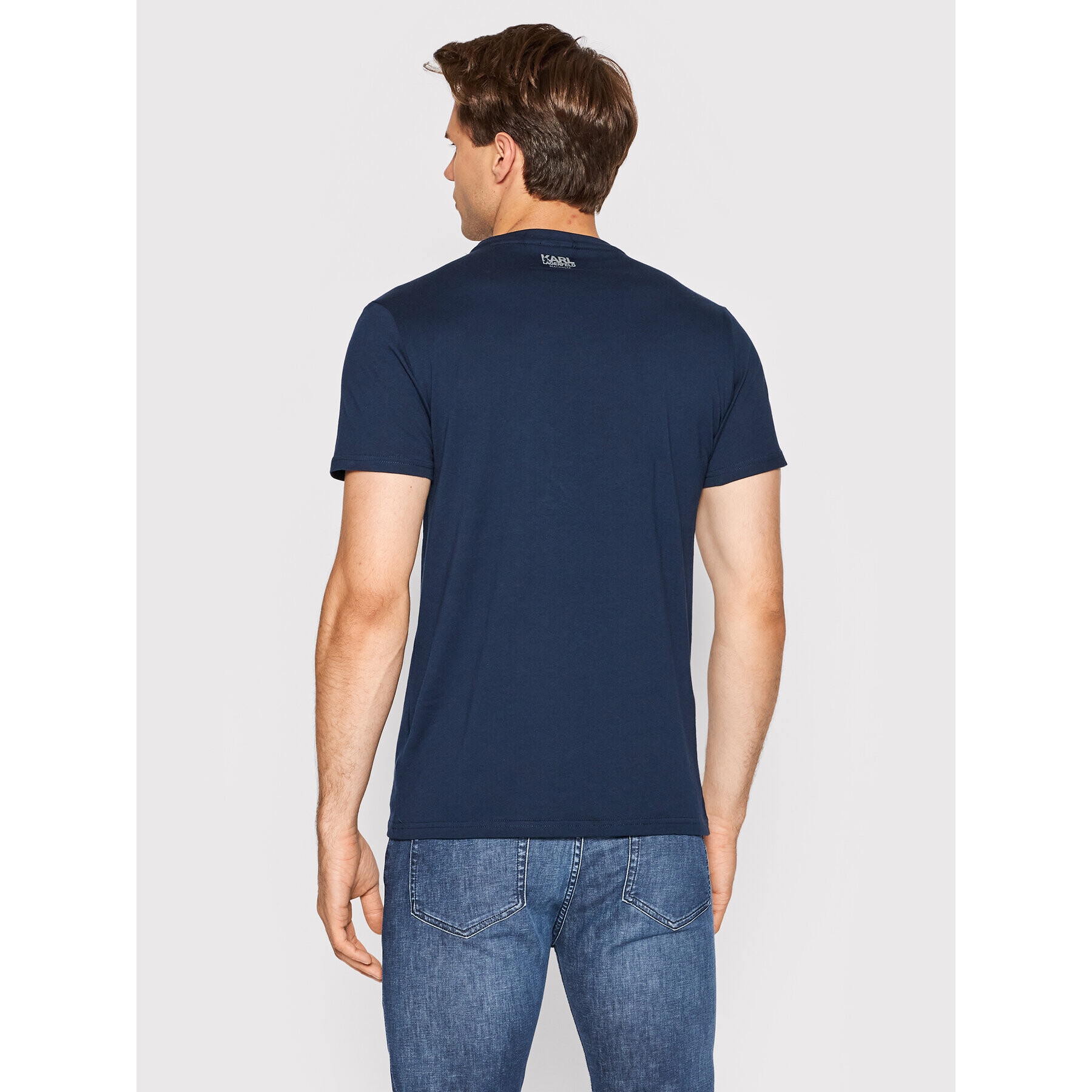 KARL LAGERFELD Тишърт Classic KL22MTS01 Тъмносин Regular Fit - Pepit.bg
