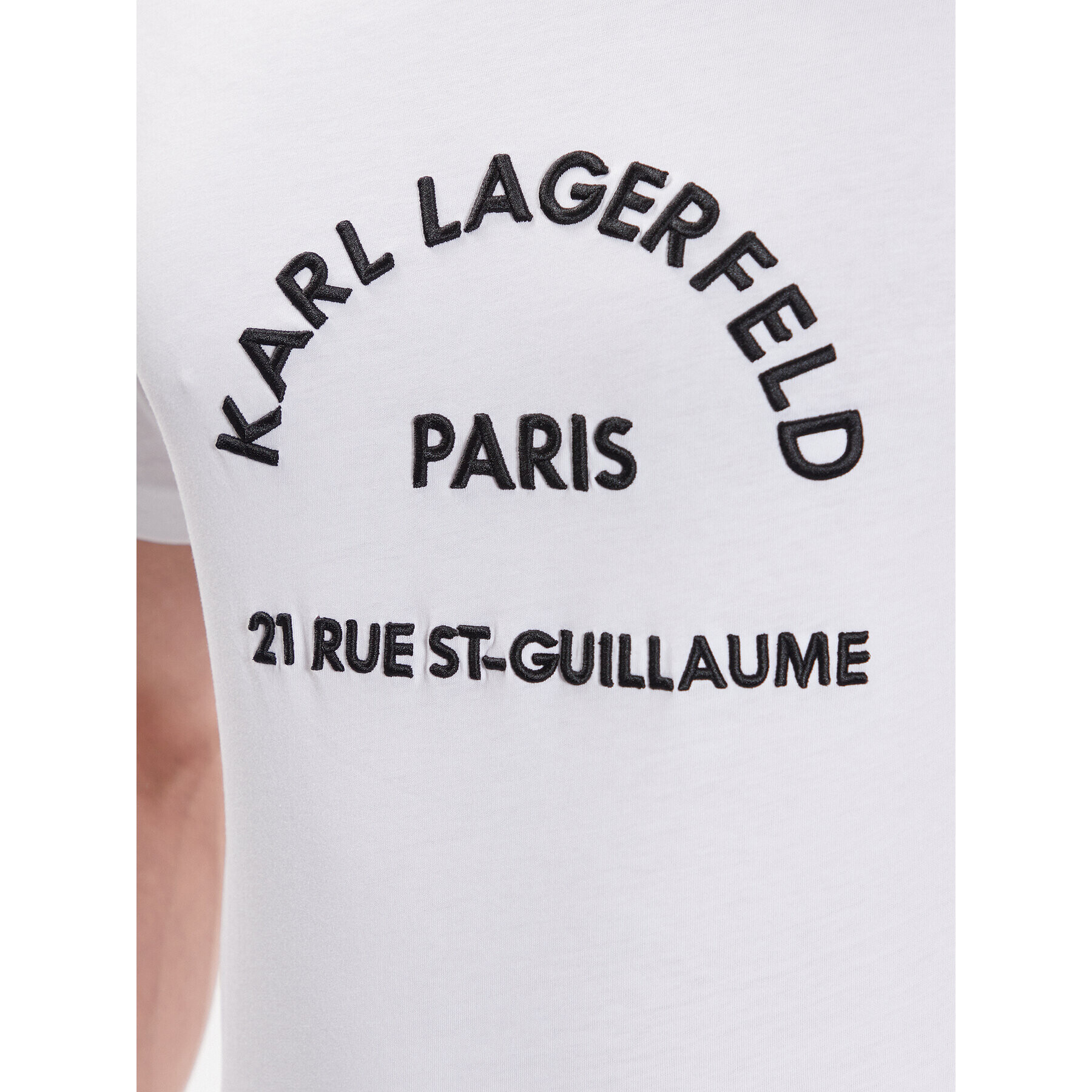 KARL LAGERFELD Тишърт Crew Neck 755053 532224 Бял Regular Fit - Pepit.bg