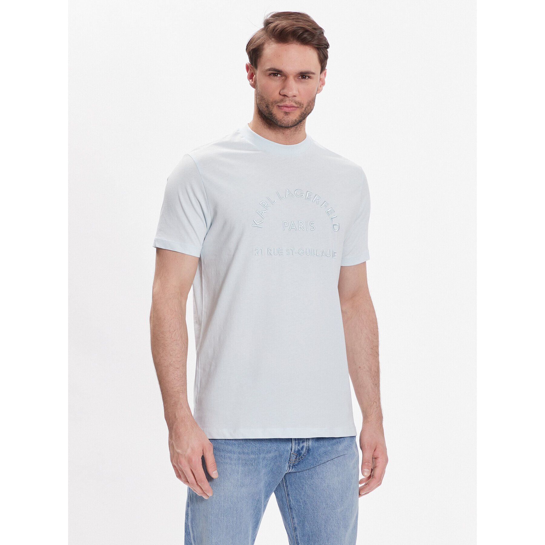 KARL LAGERFELD Тишърт Crew Neck 755053 532224 Син Regular Fit - Pepit.bg