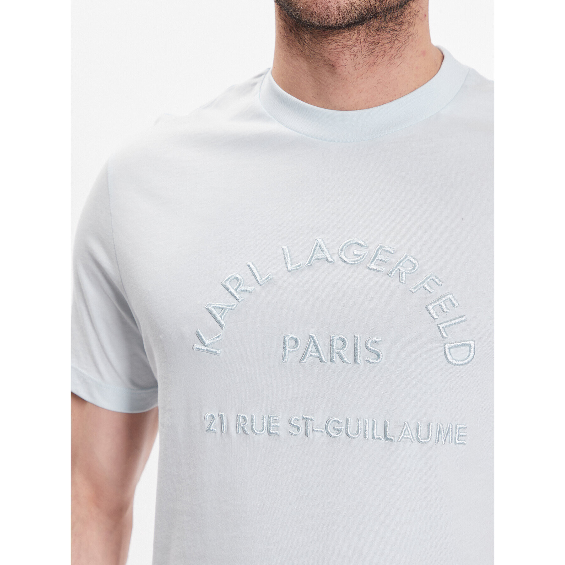 KARL LAGERFELD Тишърт Crew Neck 755053 532224 Син Regular Fit - Pepit.bg