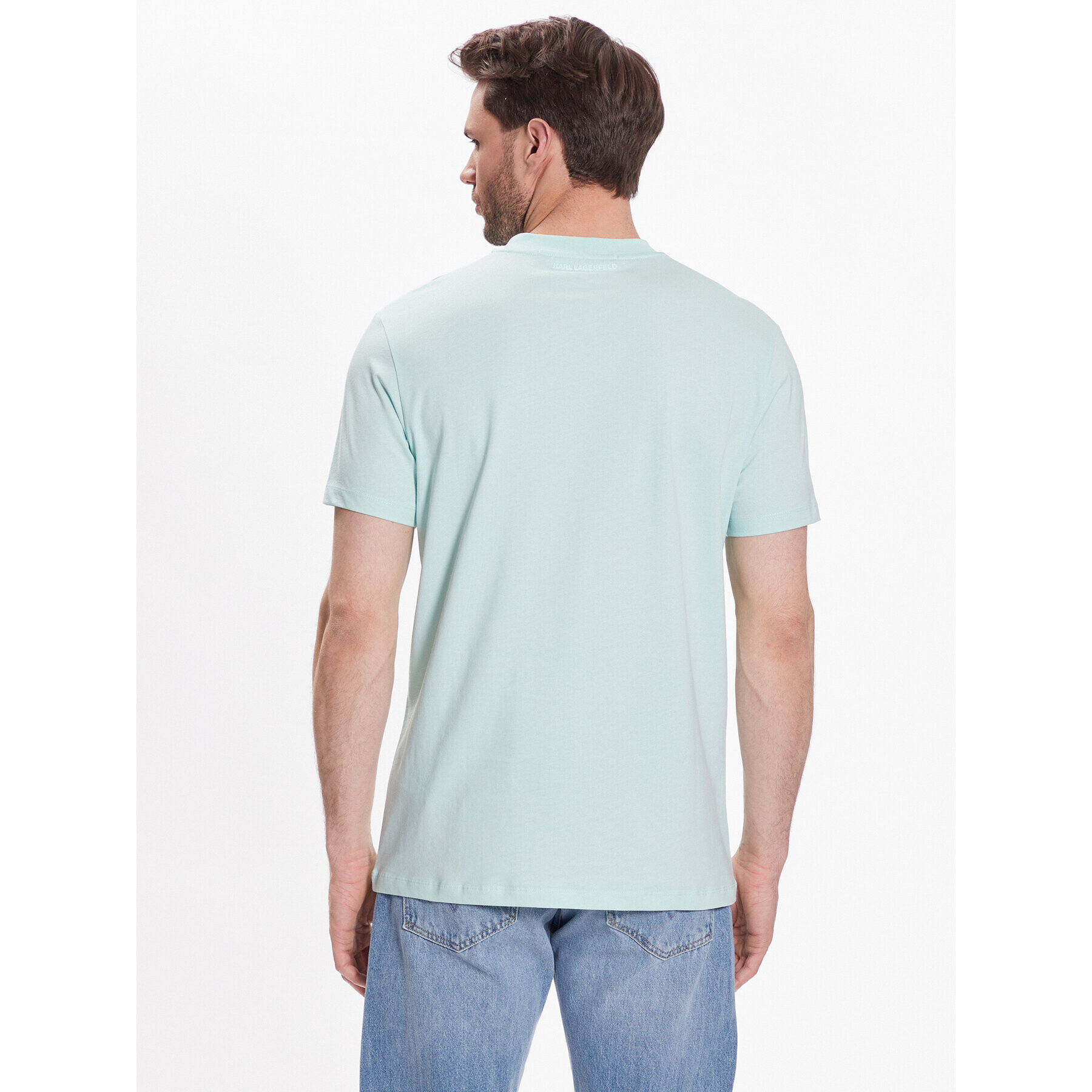 KARL LAGERFELD Тишърт Crew Neck 755053 532224 Зелен Regular Fit - Pepit.bg