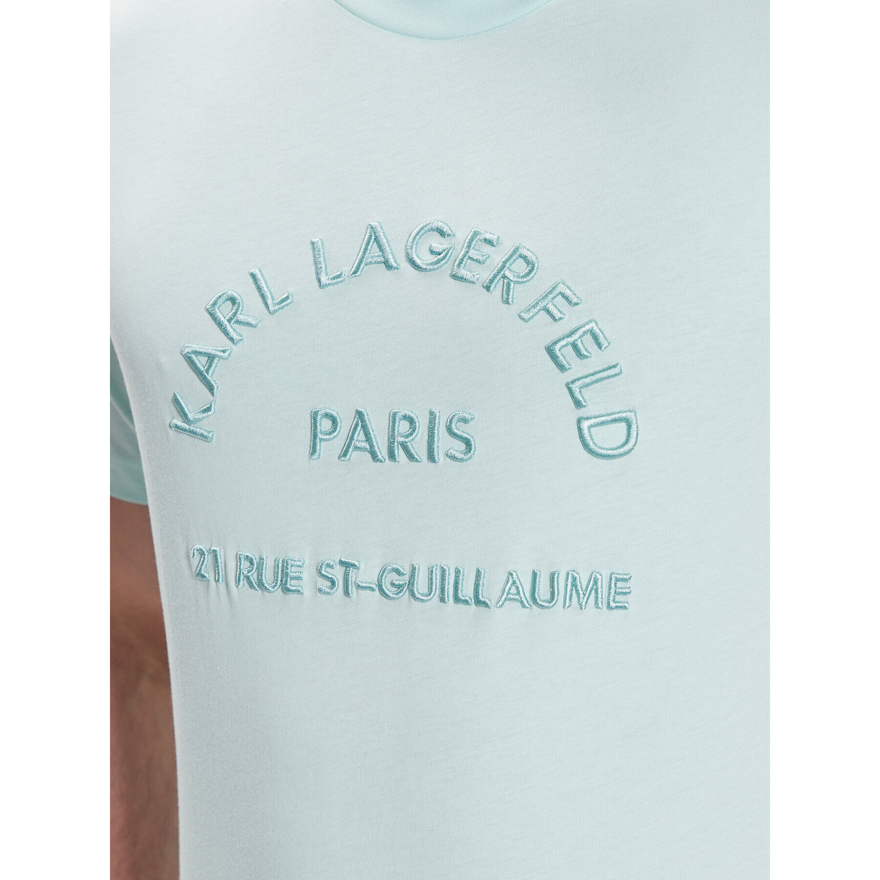 KARL LAGERFELD Тишърт Crew Neck 755053 532224 Зелен Regular Fit - Pepit.bg