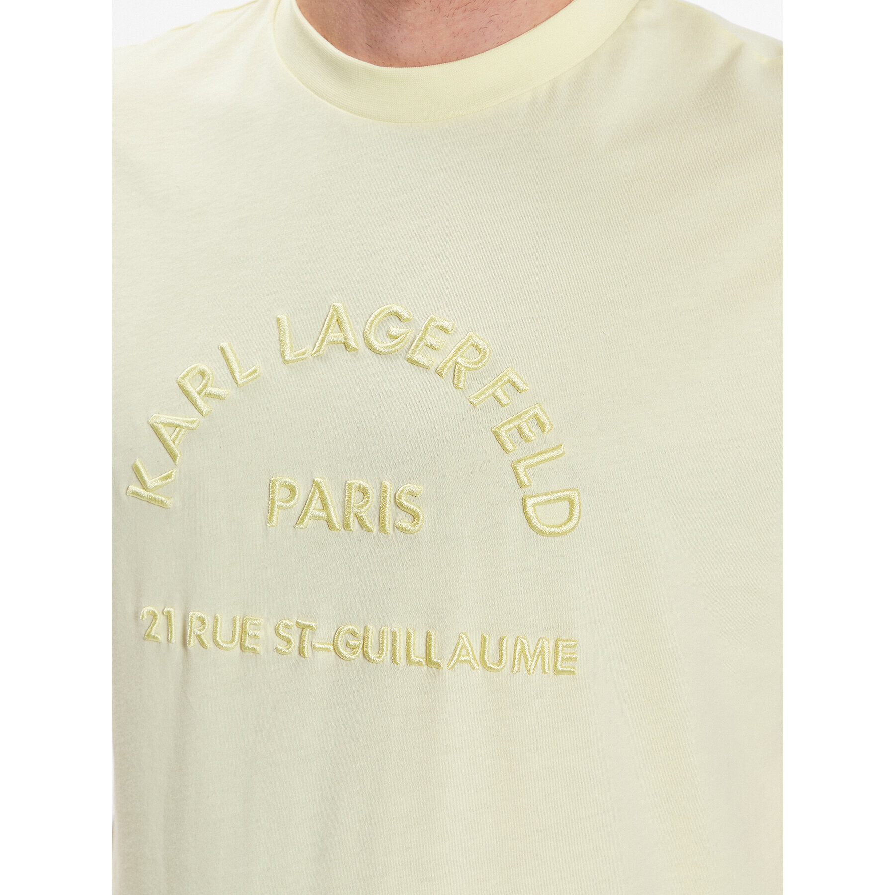 KARL LAGERFELD Тишърт Crew Neck 755053 532224 Жълт Regular Fit - Pepit.bg