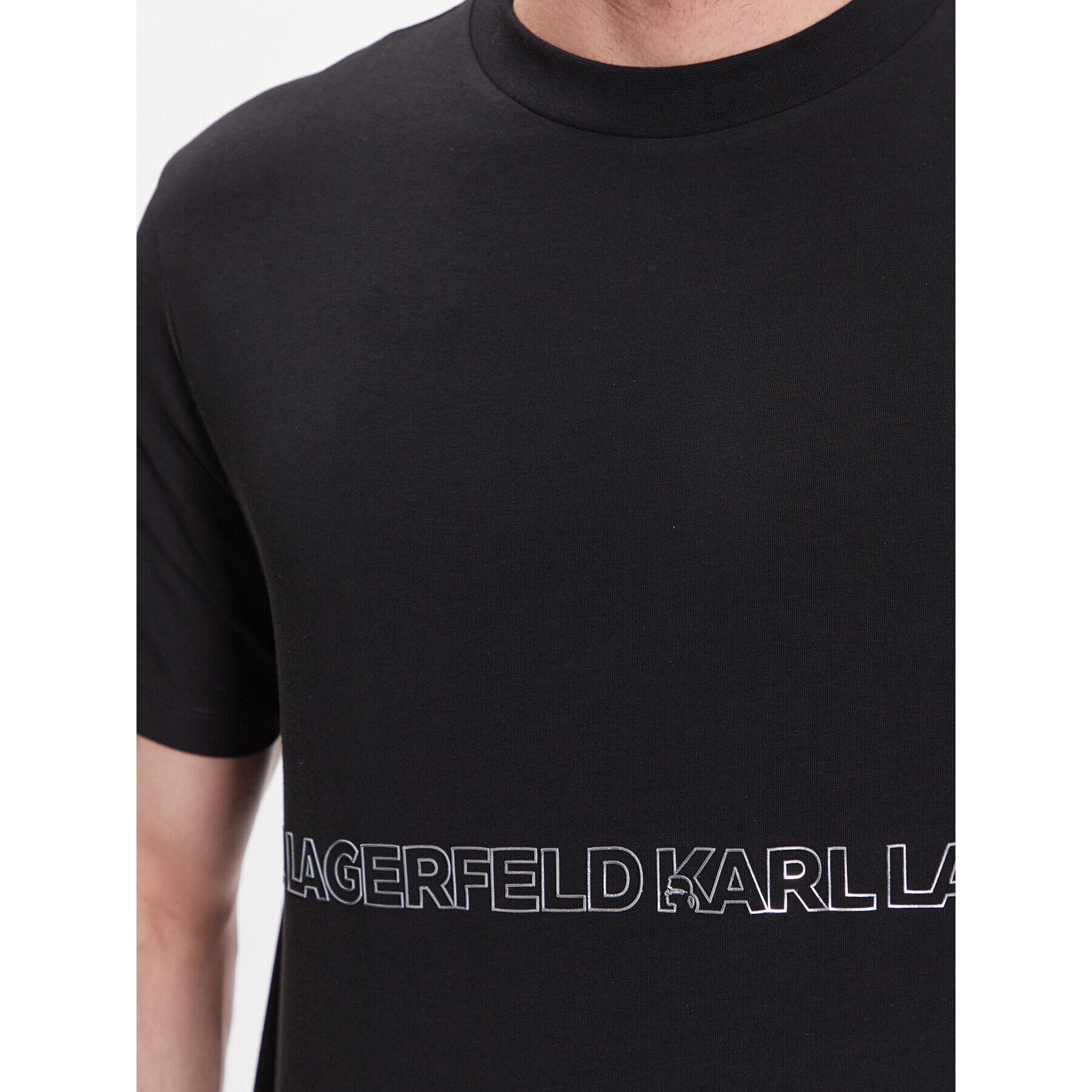 KARL LAGERFELD Тишърт Crew Neck 755058 532221 Черен Regular Fit - Pepit.bg