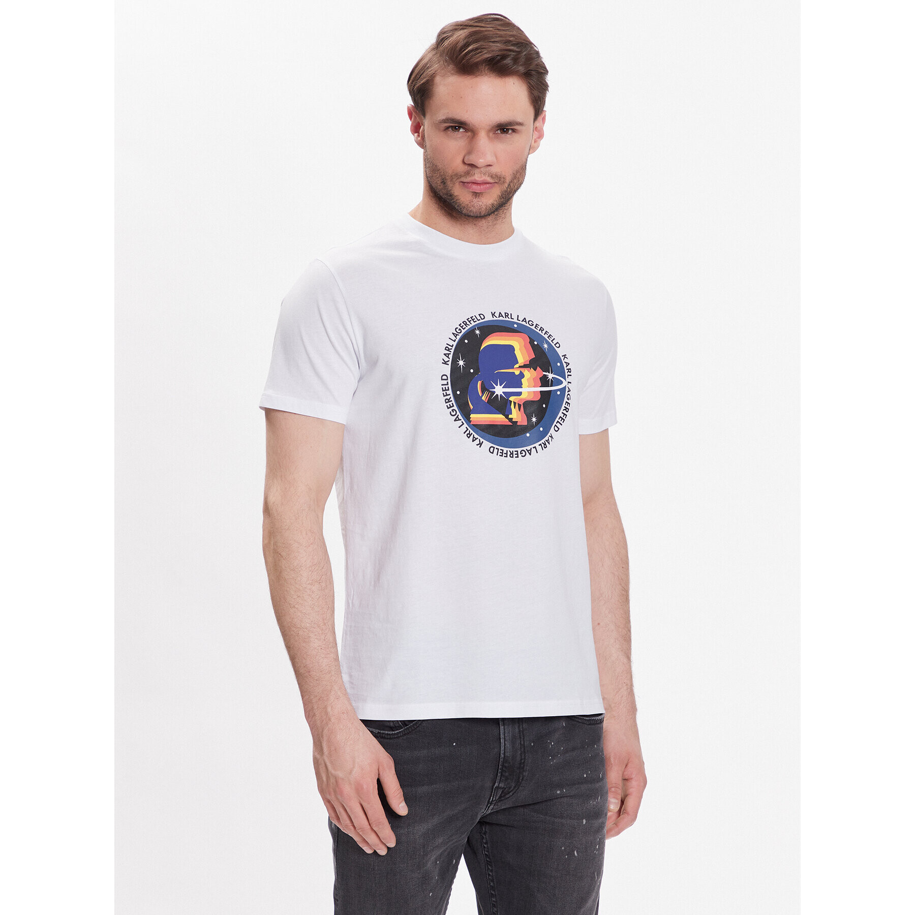 KARL LAGERFELD Тишърт Crew Neck 755072 532251 Бял Regular Fit - Pepit.bg