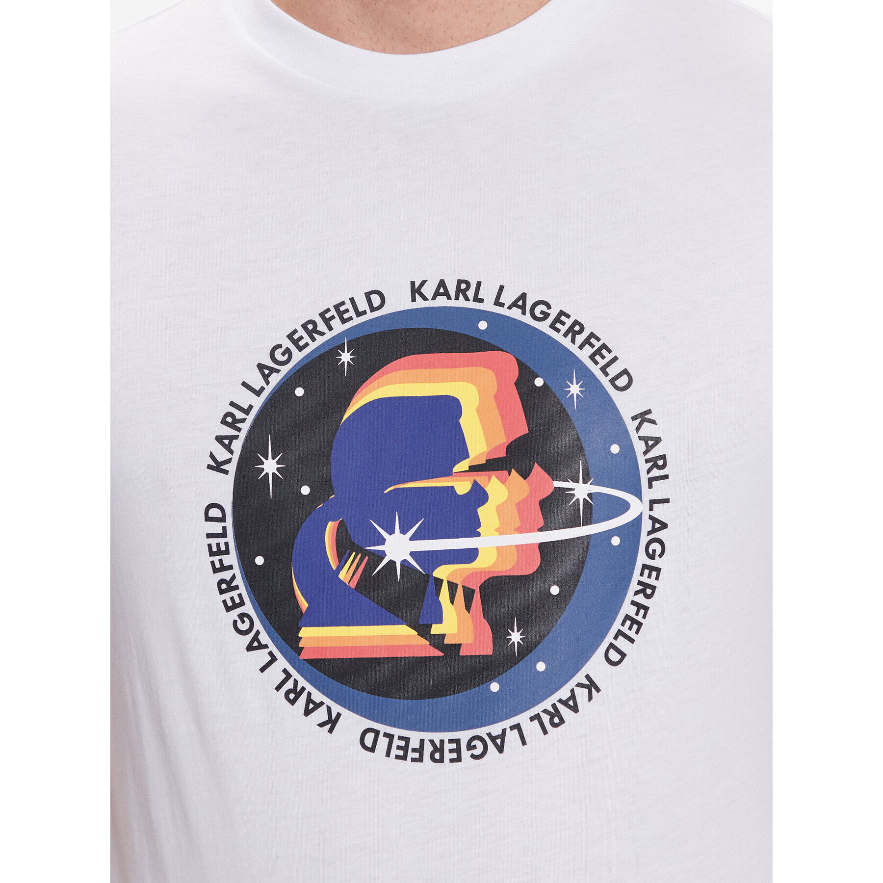 KARL LAGERFELD Тишърт Crew Neck 755072 532251 Бял Regular Fit - Pepit.bg