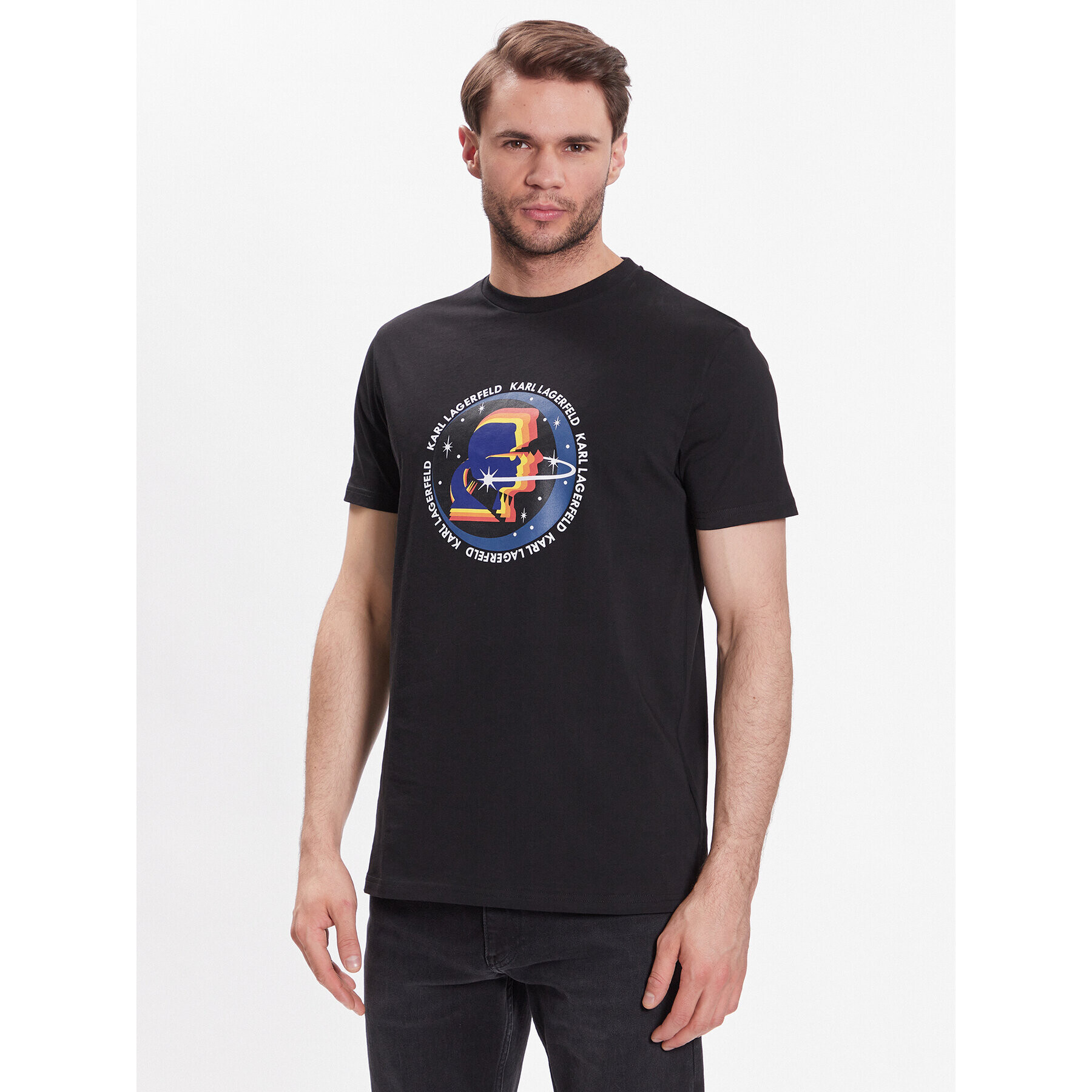 KARL LAGERFELD Тишърт Crew Neck 755072 532251 Черен Regular Fit - Pepit.bg