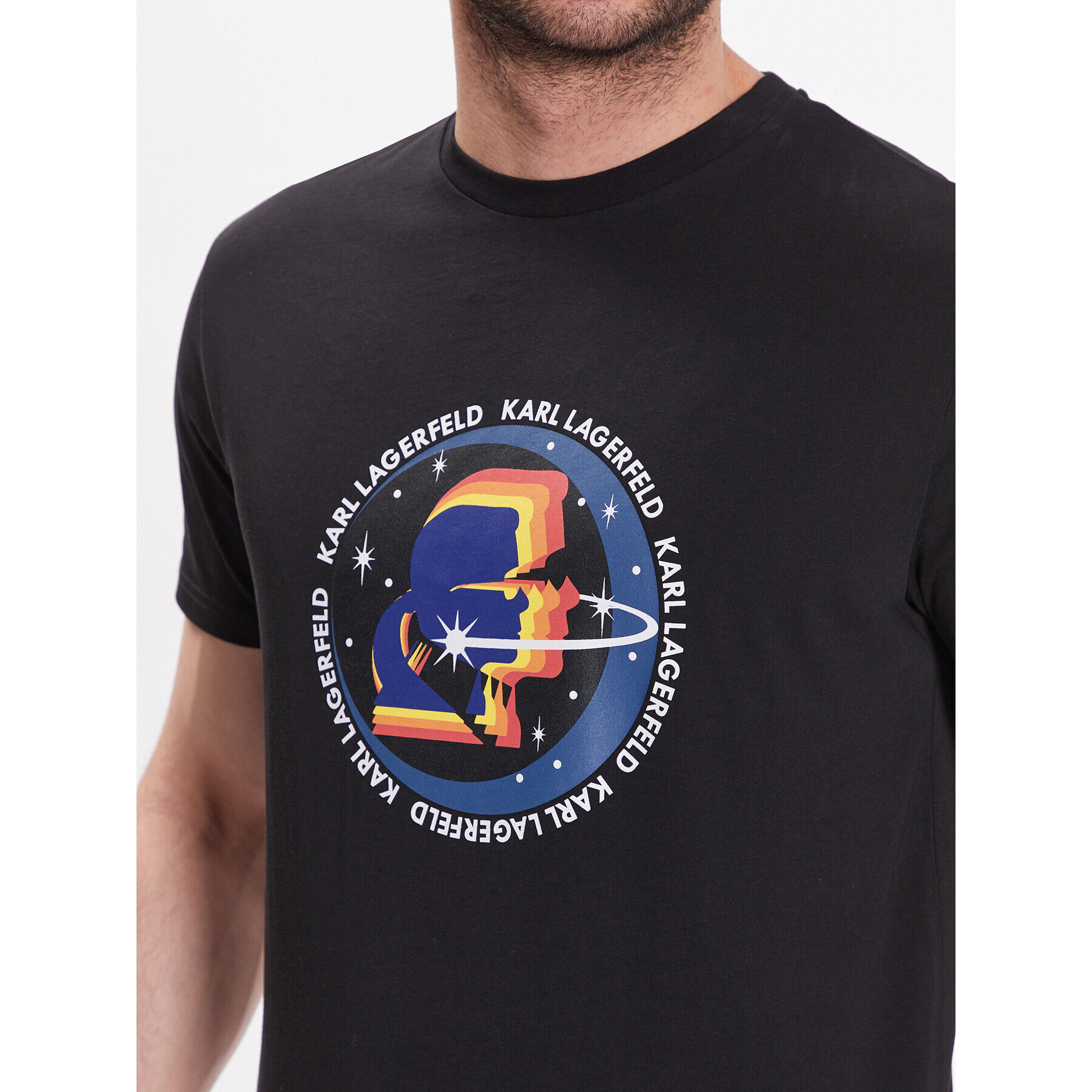 KARL LAGERFELD Тишърт Crew Neck 755072 532251 Черен Regular Fit - Pepit.bg