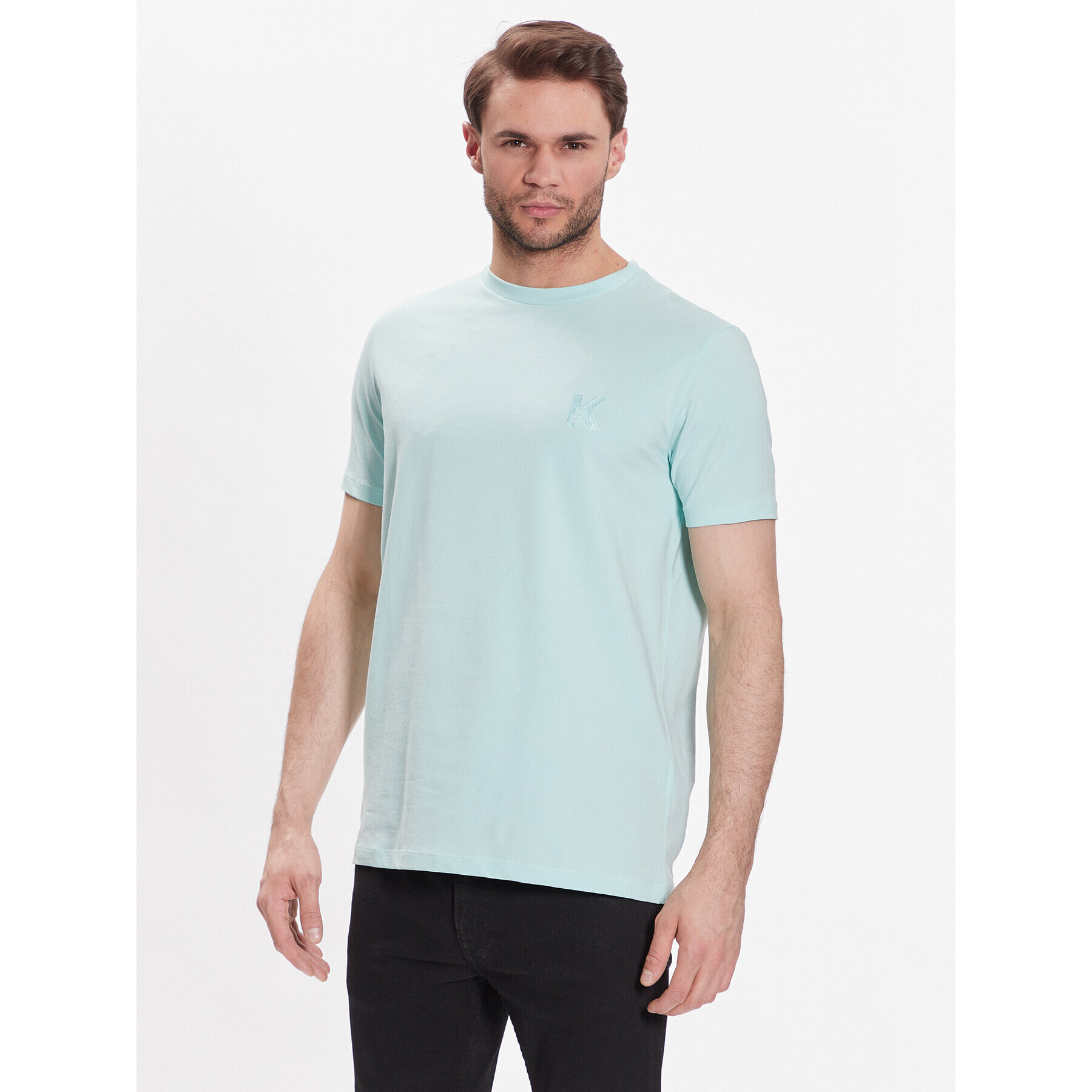 KARL LAGERFELD Тишърт Crew Neck 755890 532221 Зелен Regular Fit - Pepit.bg