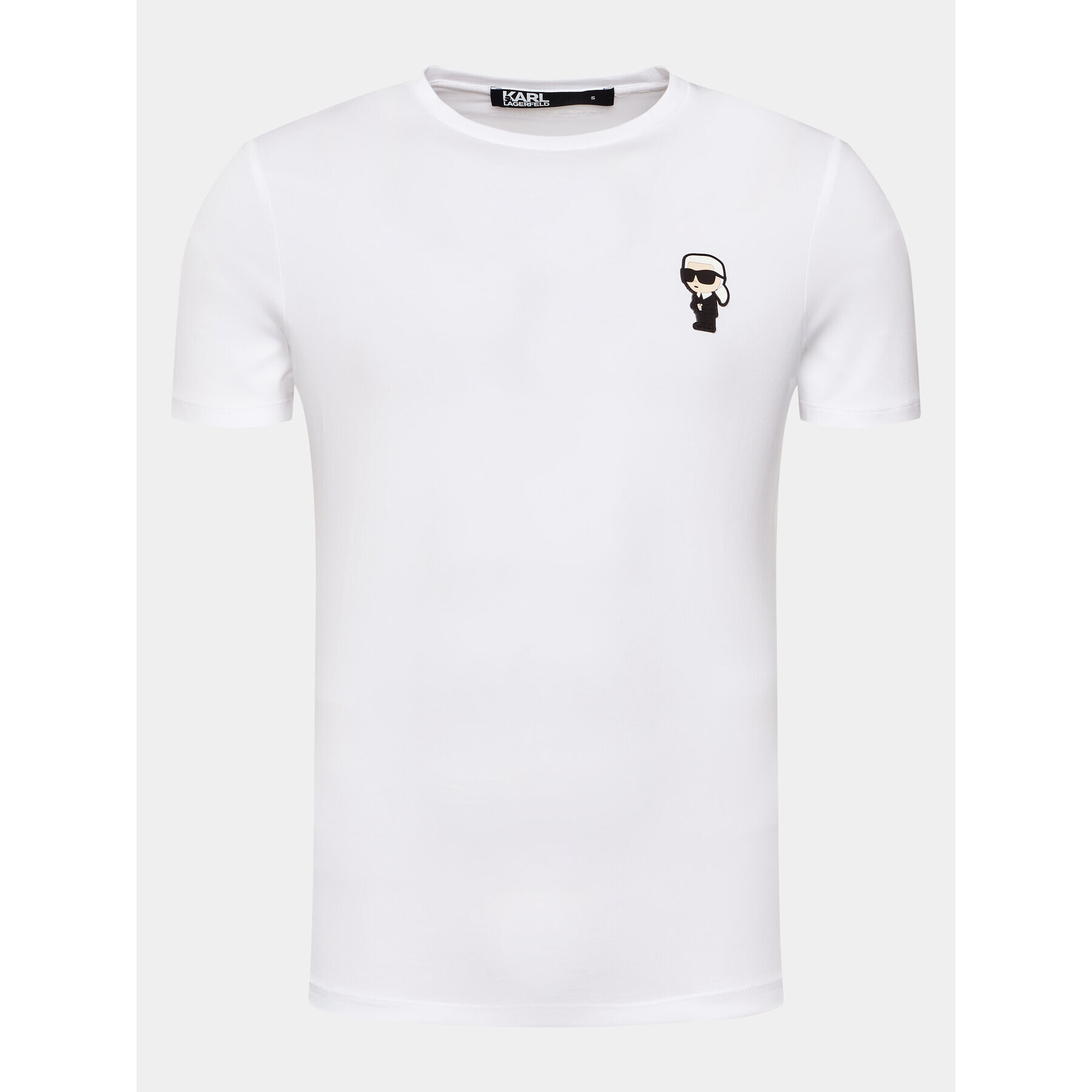 KARL LAGERFELD Тишърт Crewneck 755027 500221 Бял Regular Fit - Pepit.bg