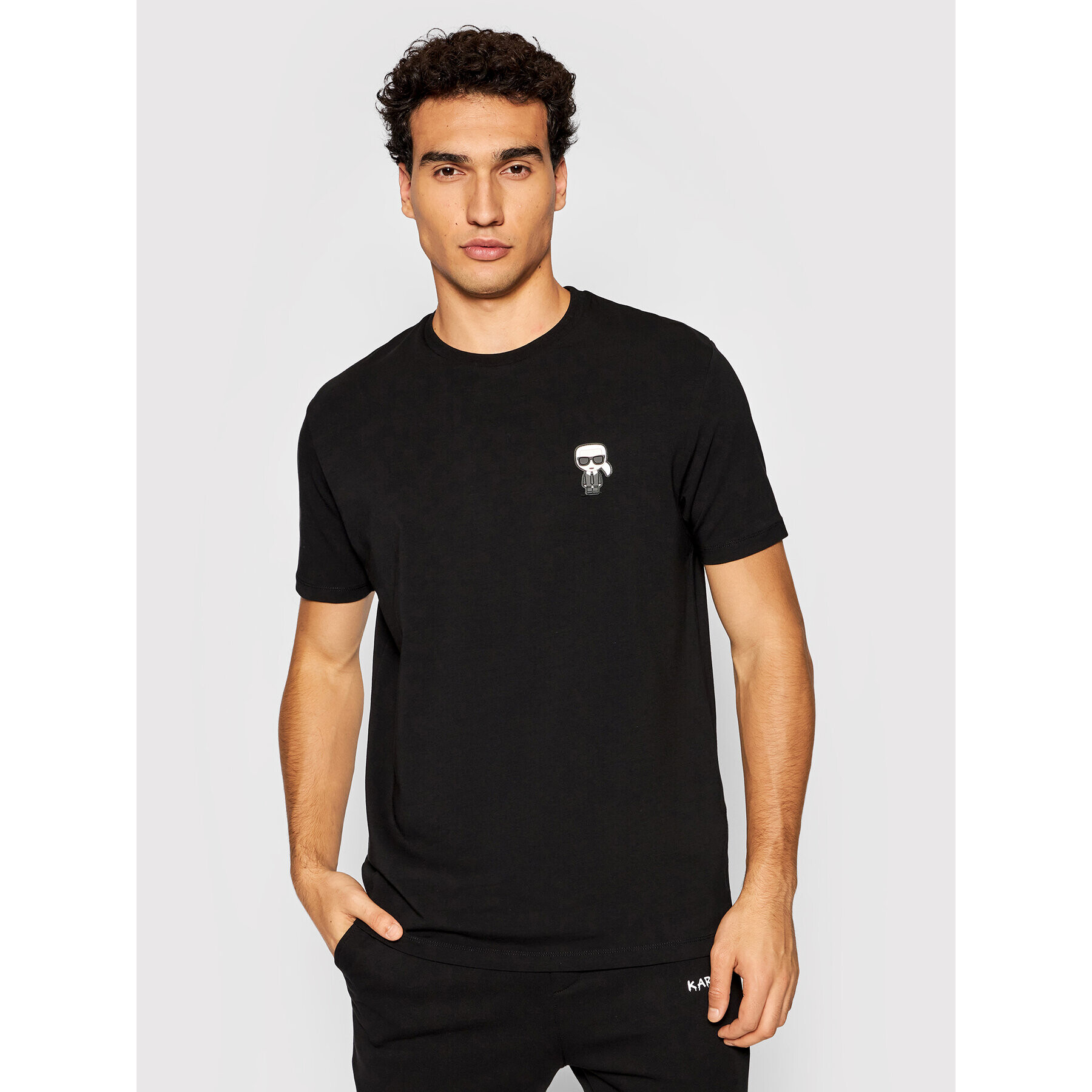 KARL LAGERFELD Тишърт Crewneck 755027 512221 Черен Regular Fit - Pepit.bg