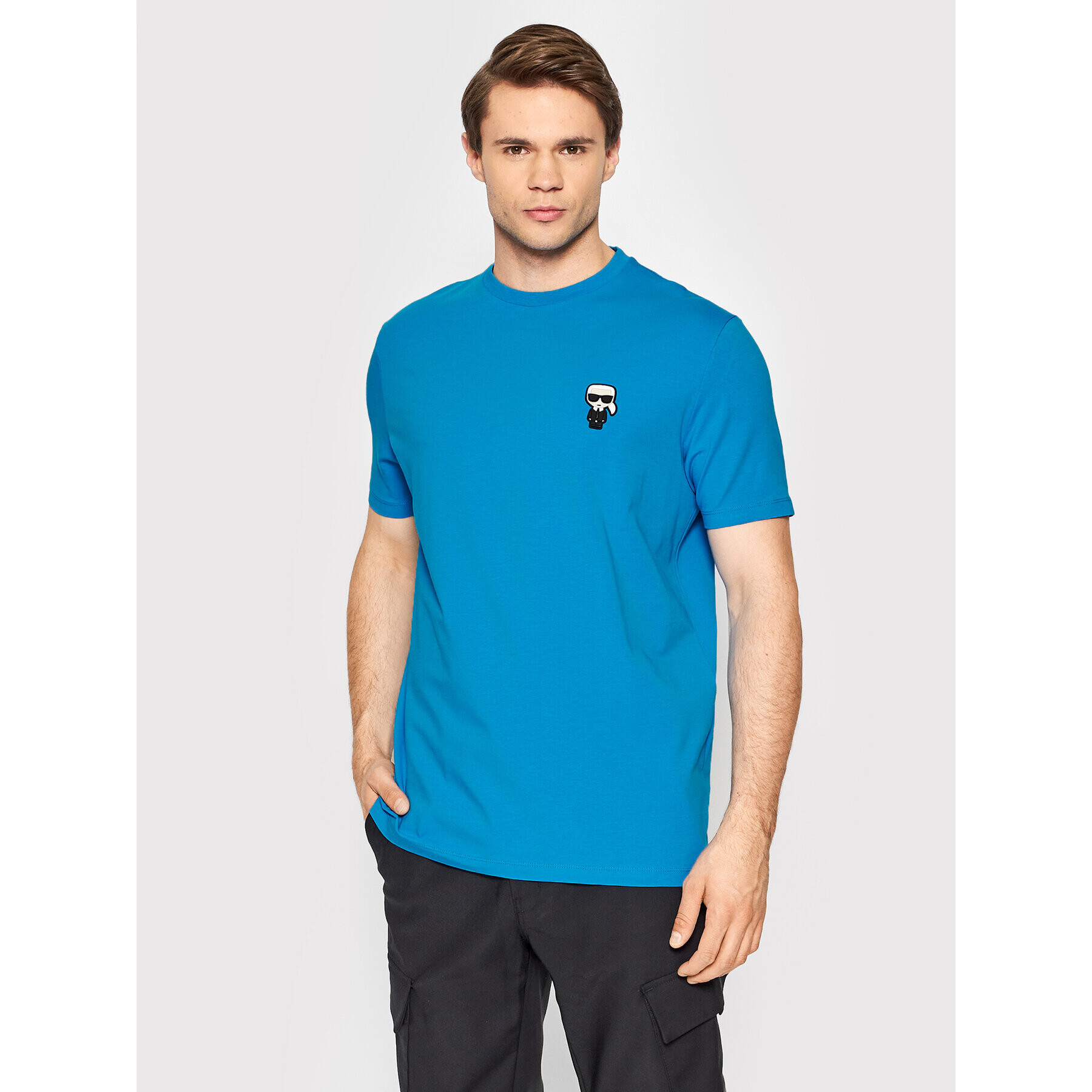 KARL LAGERFELD Тишърт Crewneck 755027 521221 Син Regular Fit - Pepit.bg