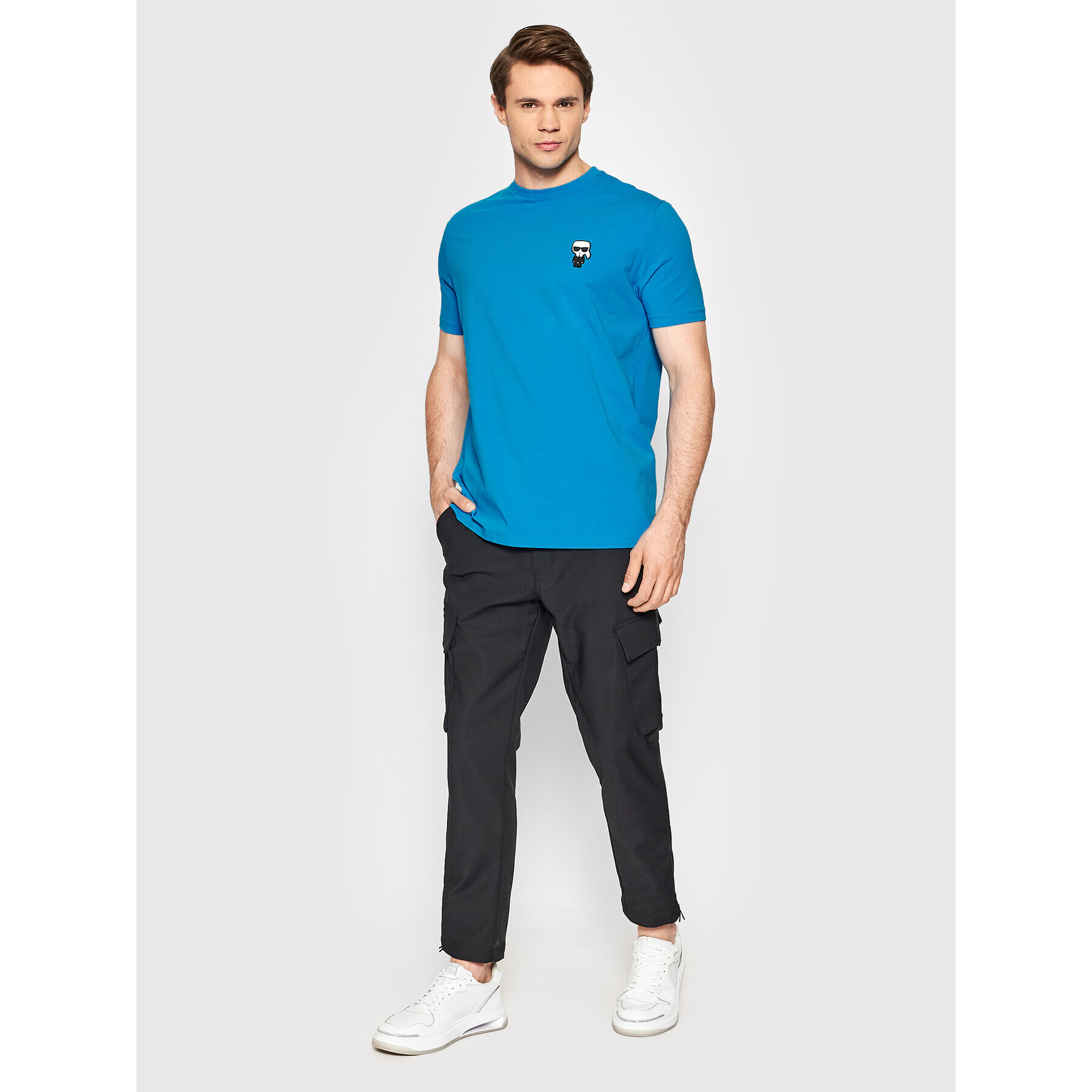 KARL LAGERFELD Тишърт Crewneck 755027 521221 Син Regular Fit - Pepit.bg