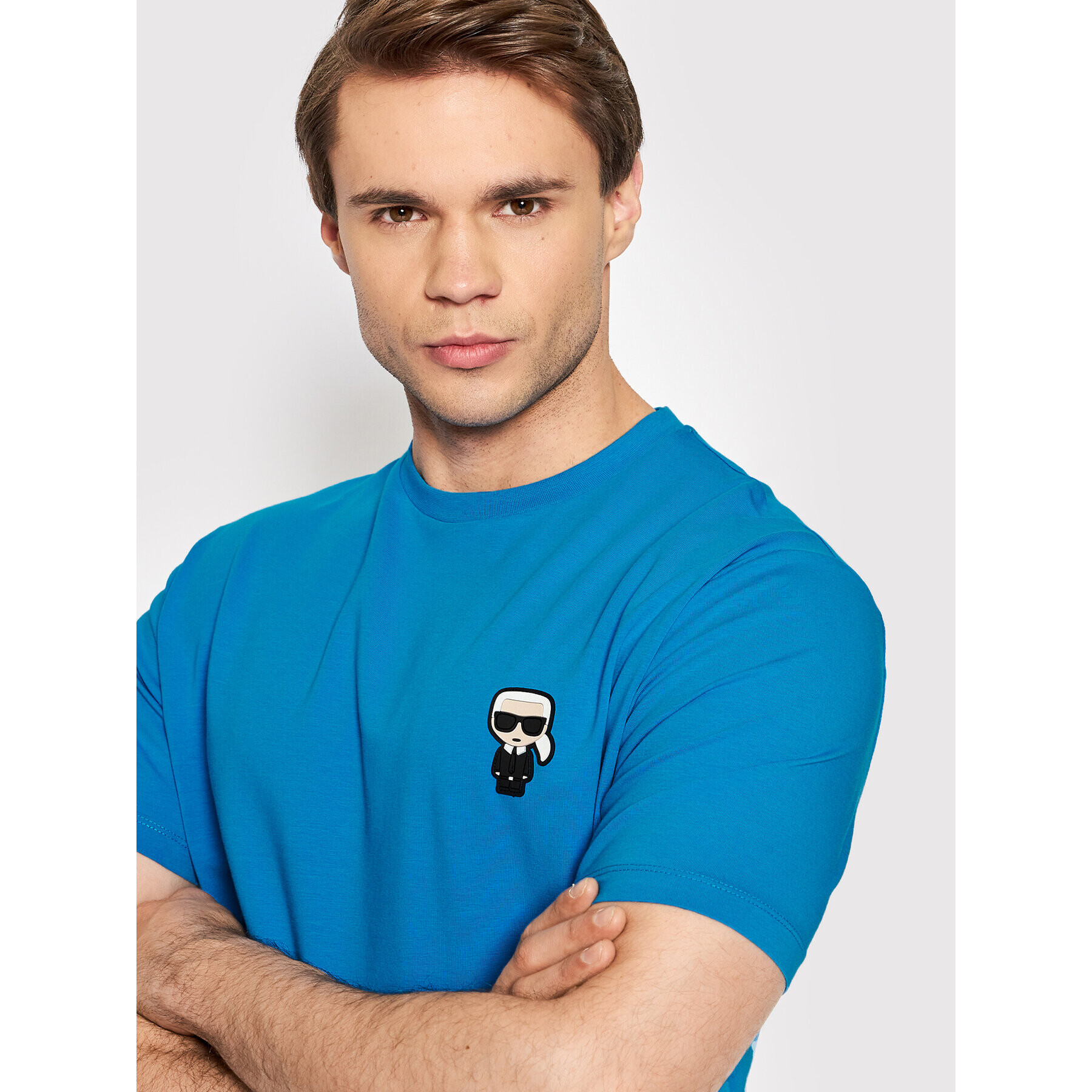 KARL LAGERFELD Тишърт Crewneck 755027 521221 Син Regular Fit - Pepit.bg