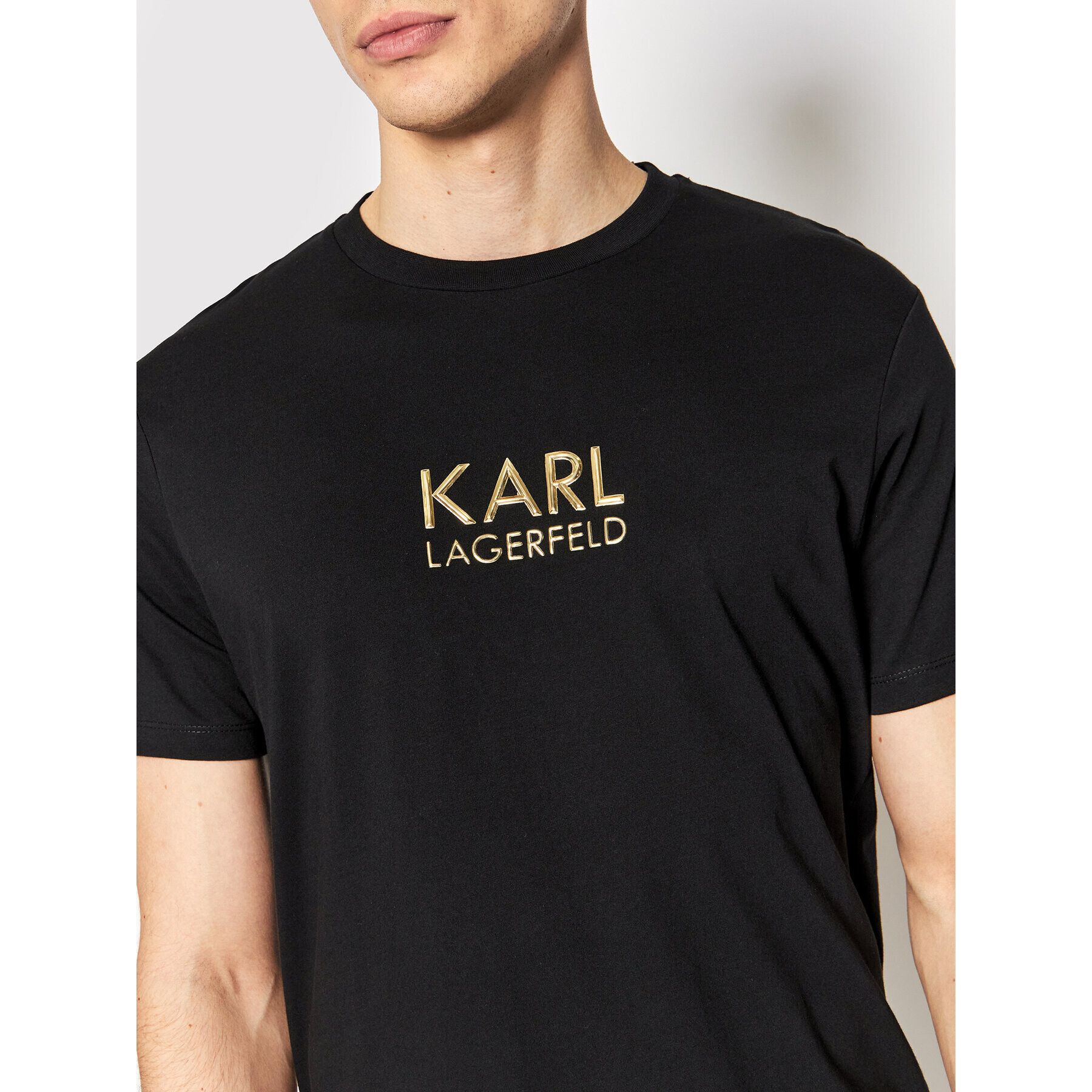 KARL LAGERFELD Тишърт Crewneck 755054 521224 Черен Regular Fit - Pepit.bg