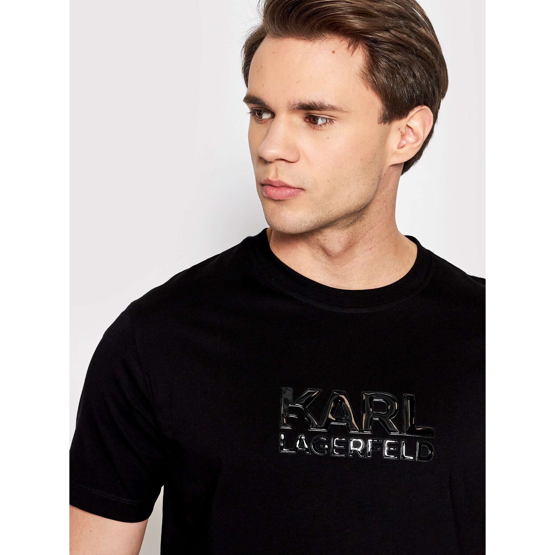 KARL LAGERFELD Тишърт Crewneck 755073 521240 Черен Regular Fit - Pepit.bg