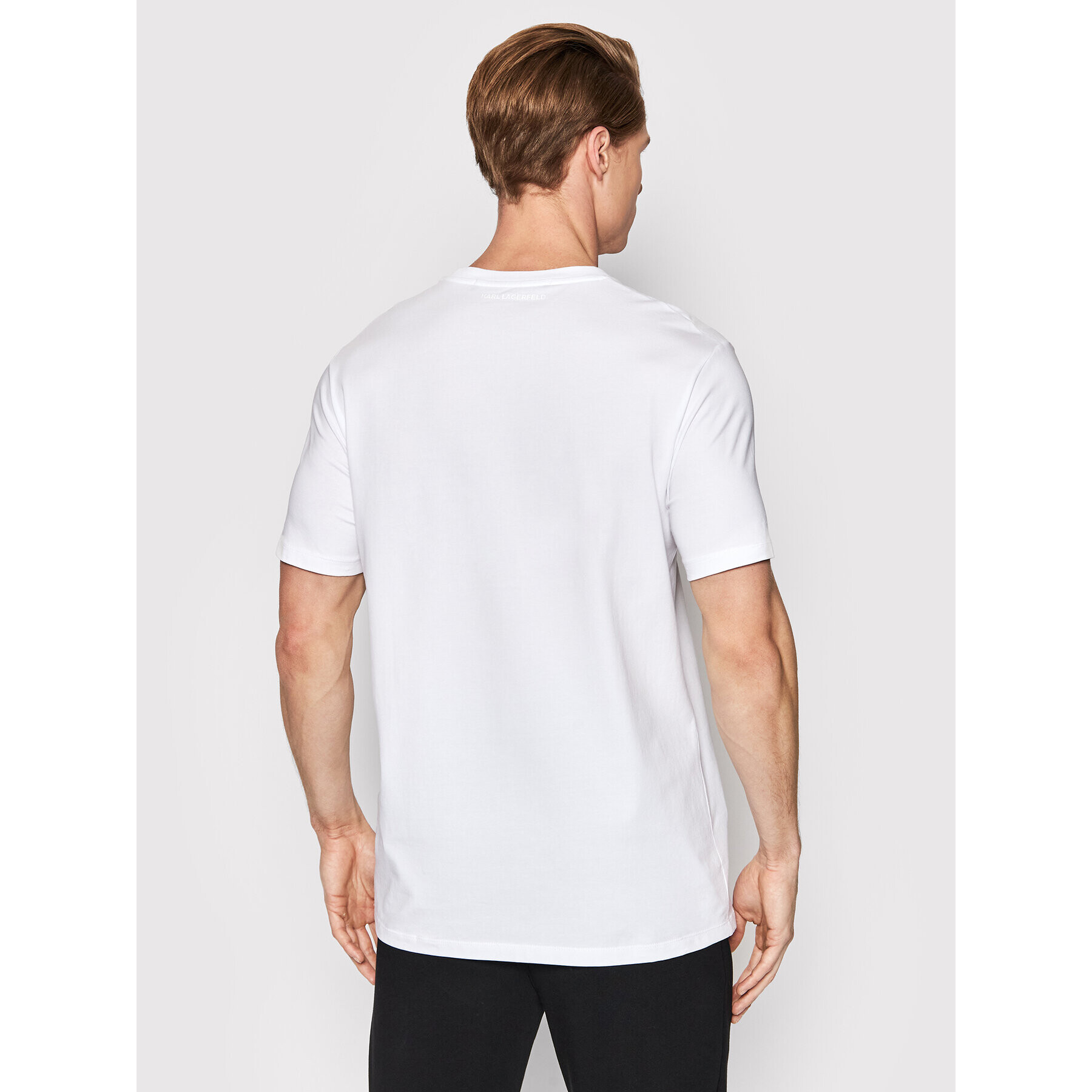 KARL LAGERFELD Тишърт Crewneck 755890 500221 Бял Regular Fit - Pepit.bg